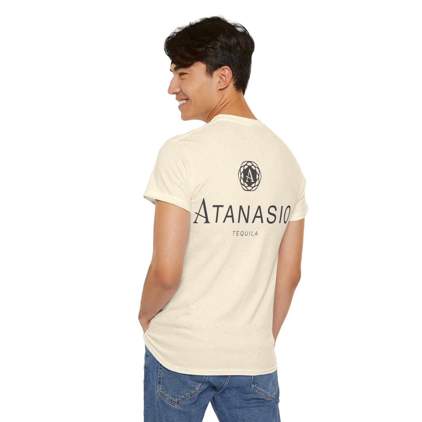 Atanisio Tequila Short Sleeve Gildan 5000 T-Shirt with Front and Back Logo