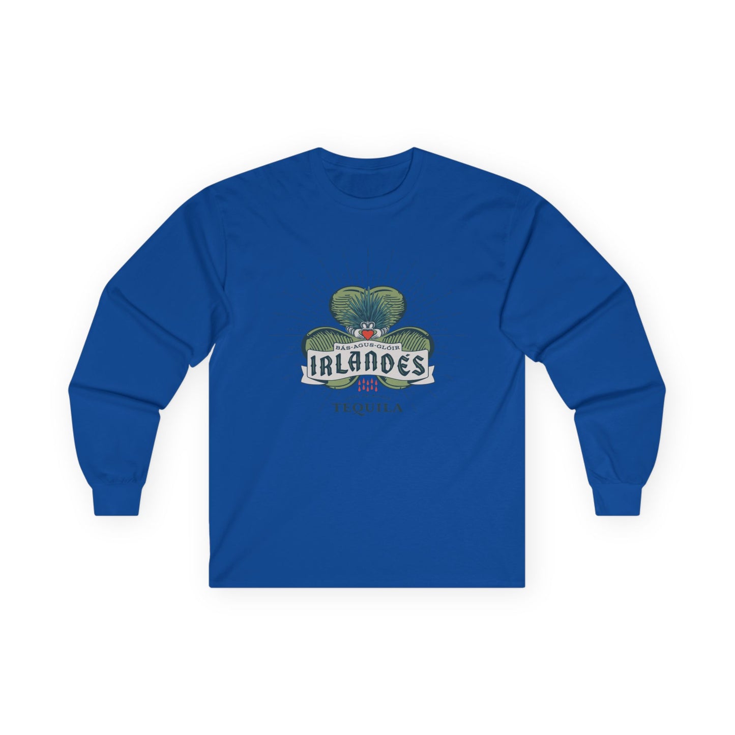 Irlande's Tequila Long Sleeve Gildan 2400 T-Shirt with Front Logo