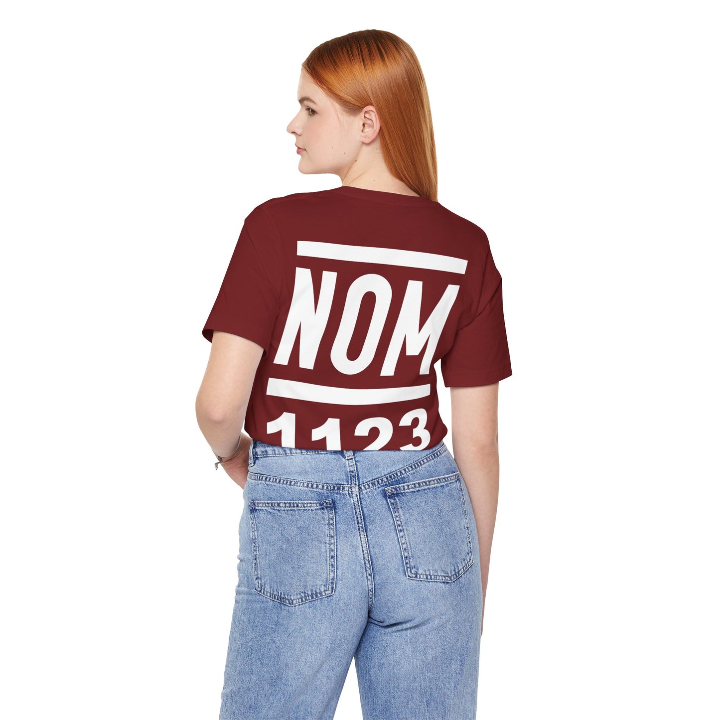 NOM 1123 Short Sleeve Bella+Canvas 3001 T-Shirt with Front and Back Logo