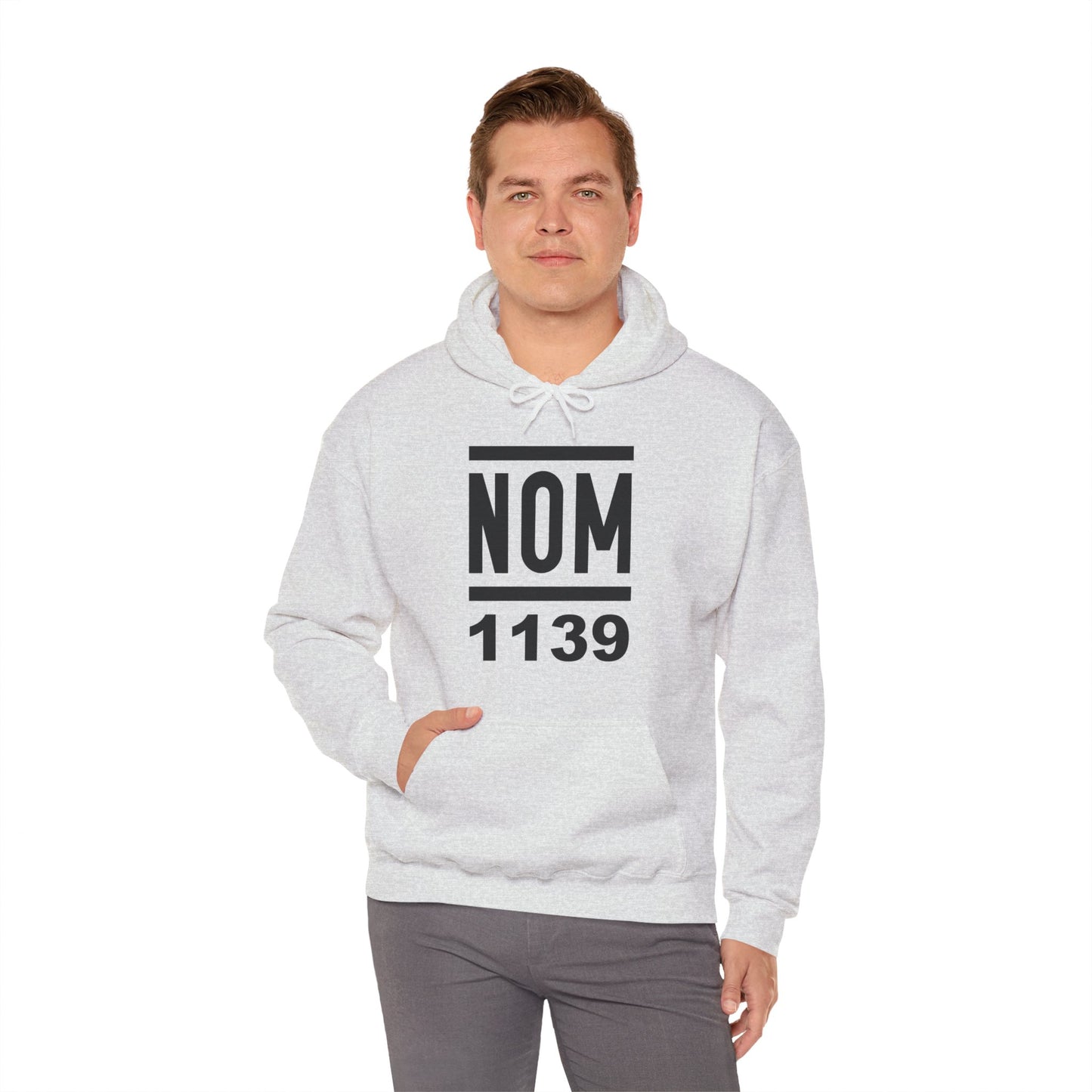 NOM 1139 Gilden 18500 Hoodie with Front Logo