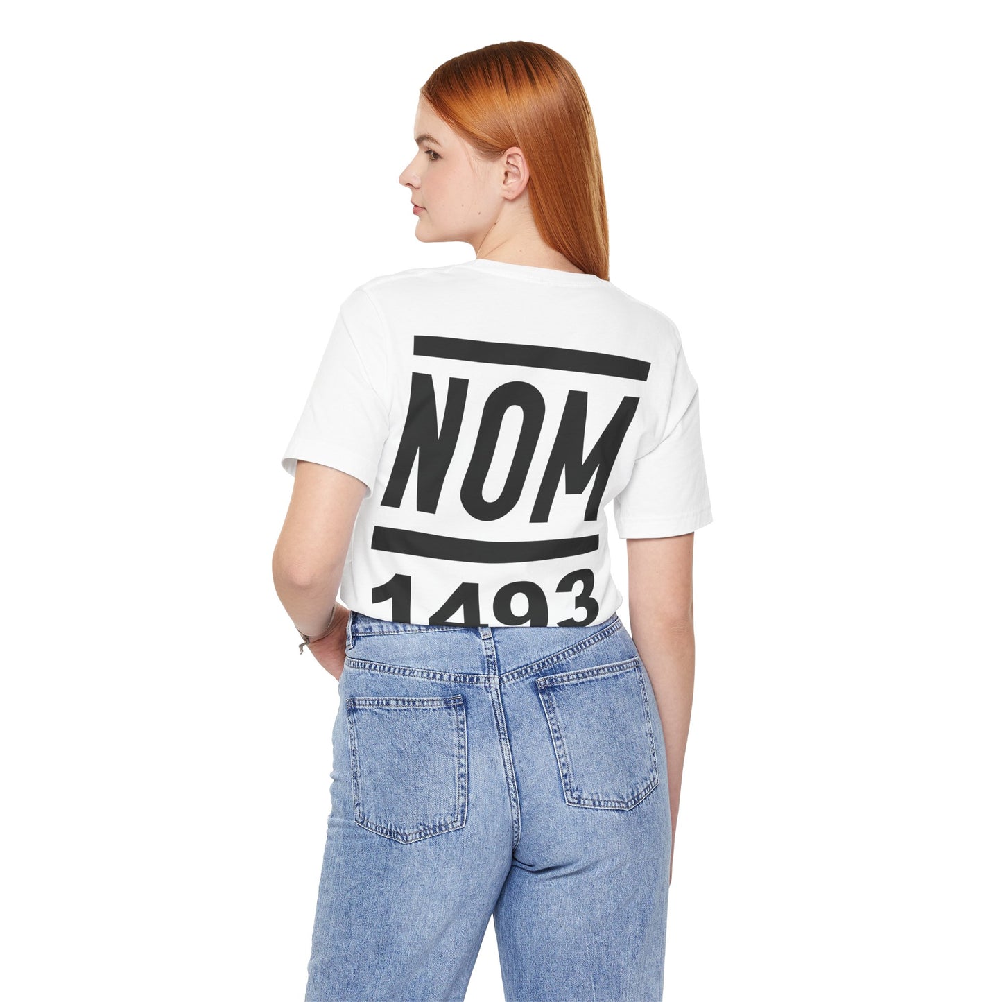 NOM 1493 Short Sleeve Bella+Canvas 3001 T-Shirt with Front and Back Logo