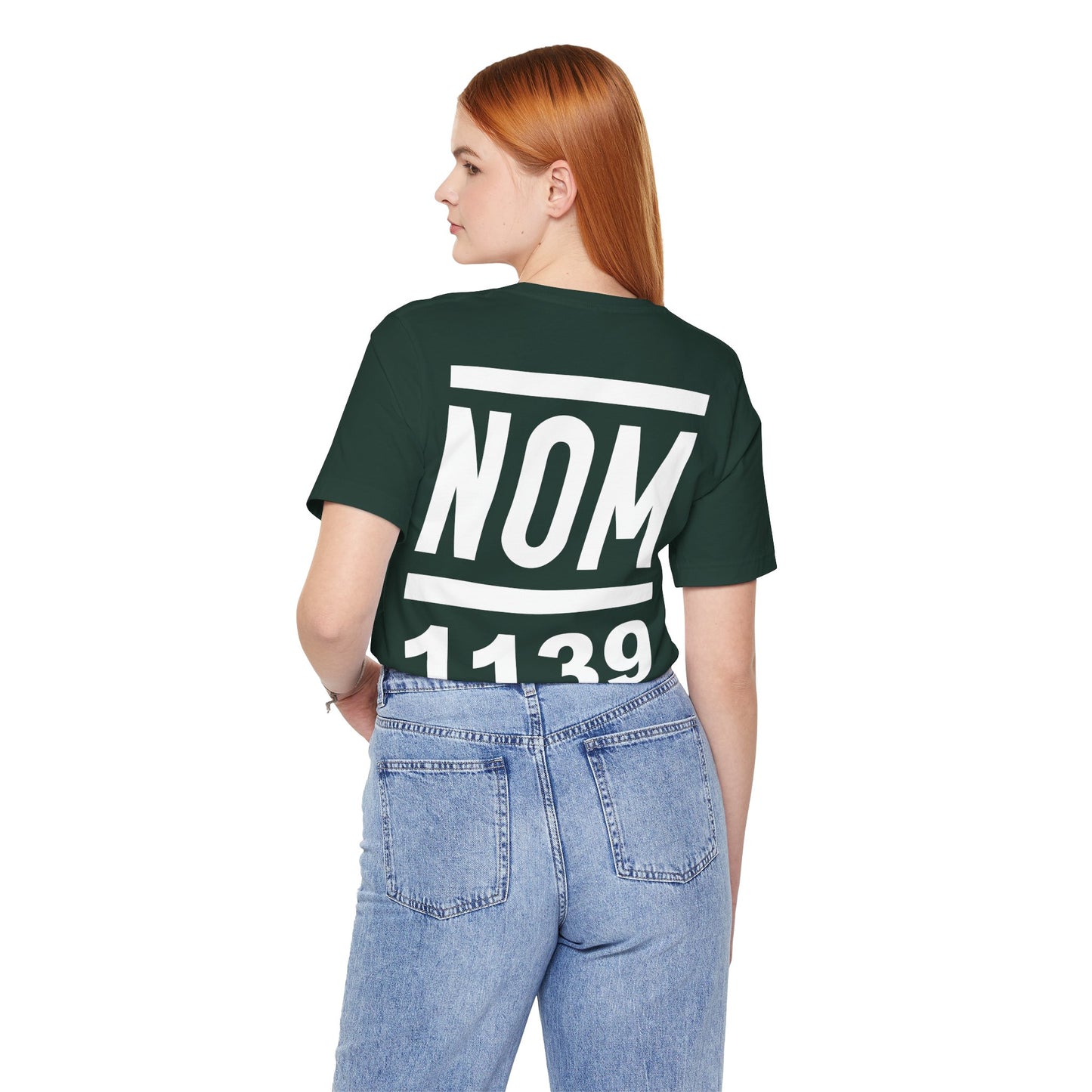 NOM 1139 Short Sleeve Bella+Canvas 3001 T-Shirt with Front and Back Logo