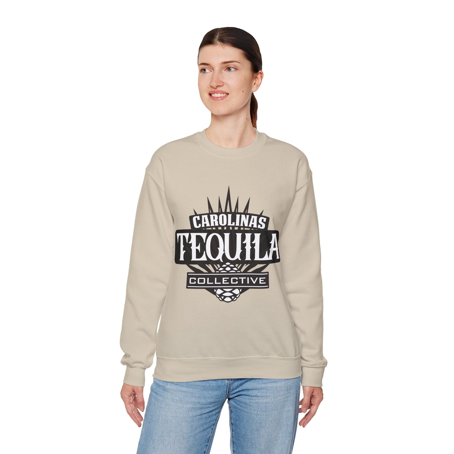 Carolinas Tequila Collective Gilden 18000 Crewneck Sweatshirt with Front Logo