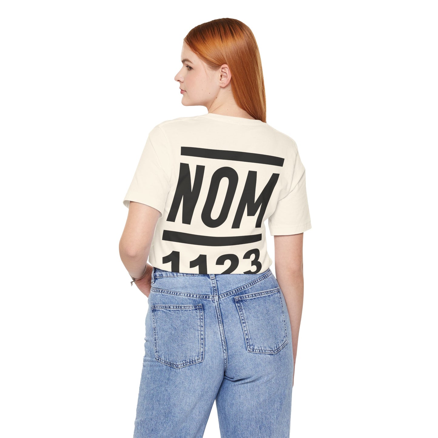 NOM 1123 Short Sleeve Bella+Canvas 3001 T-Shirt with Front and Back Logo