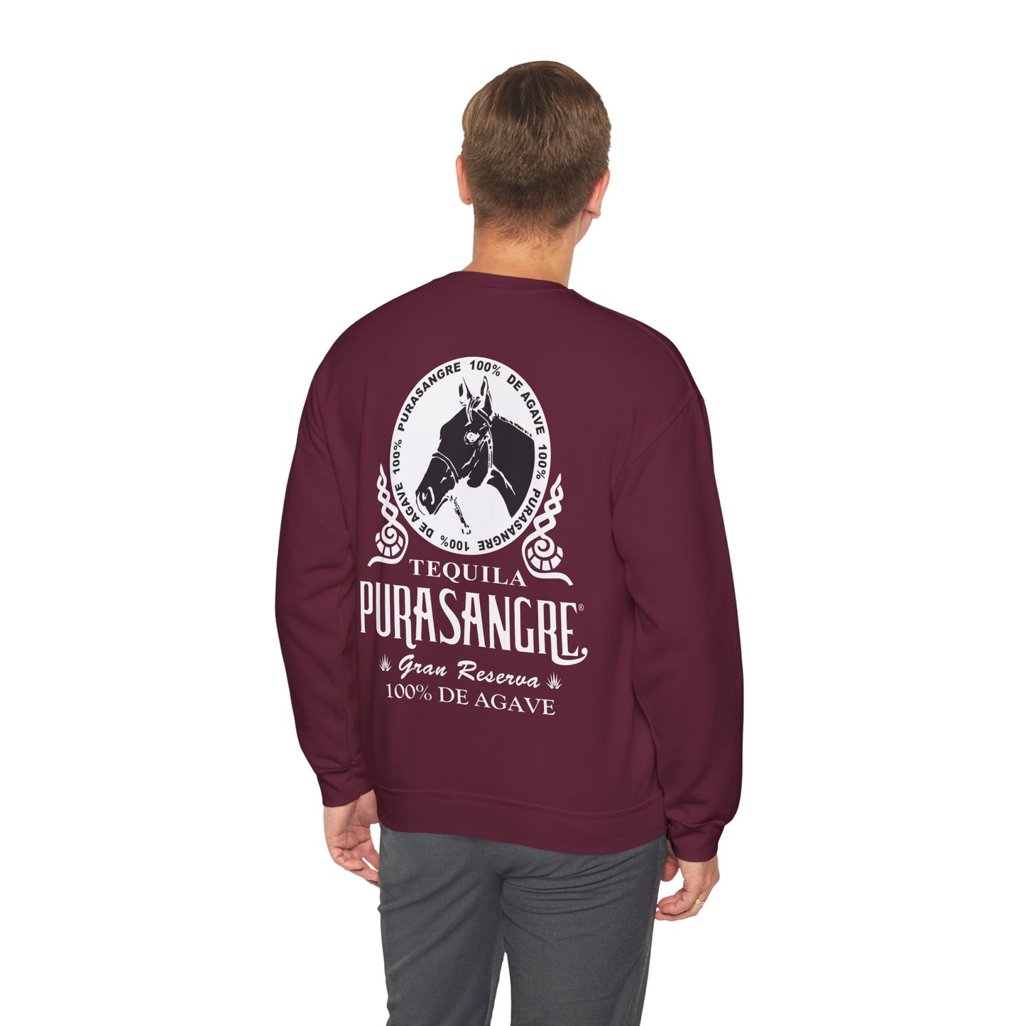 Purasangre Tequila Gilden 18000 Crewneck Sweatshirt with Front and Back Logo