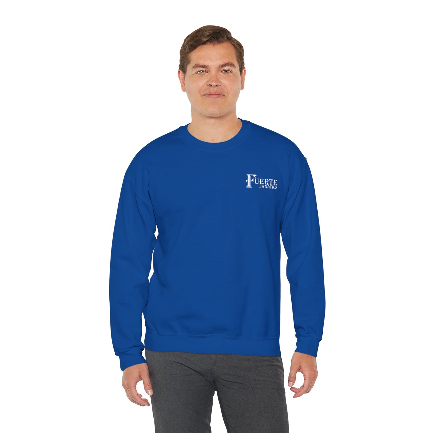 Fuerte Fanatics Gilden 18000 Crewneck Sweatshirt with Front and Back Logo