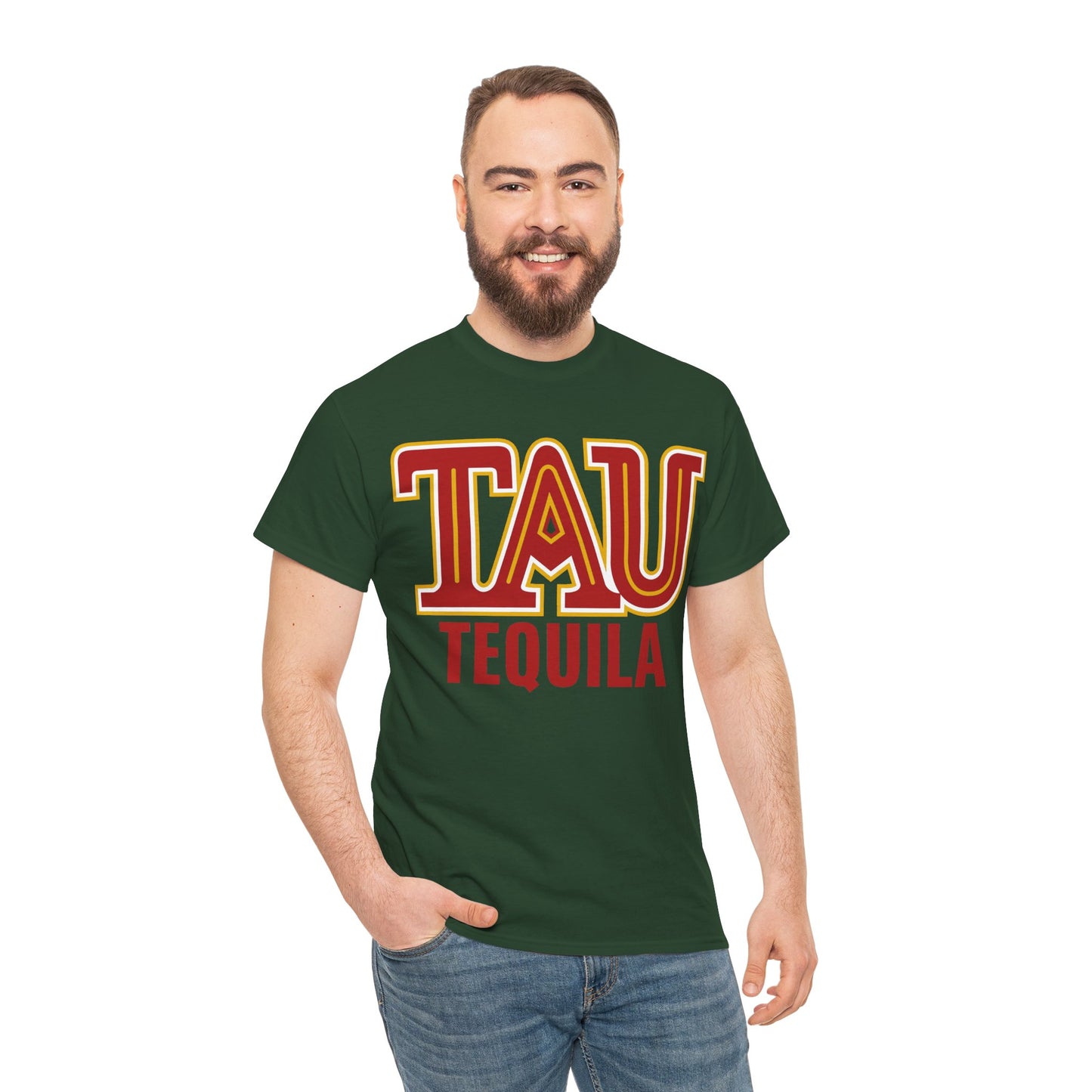 Tau Tequila Short Sleeve Gildan 5000 T-Shirt with Front Logo