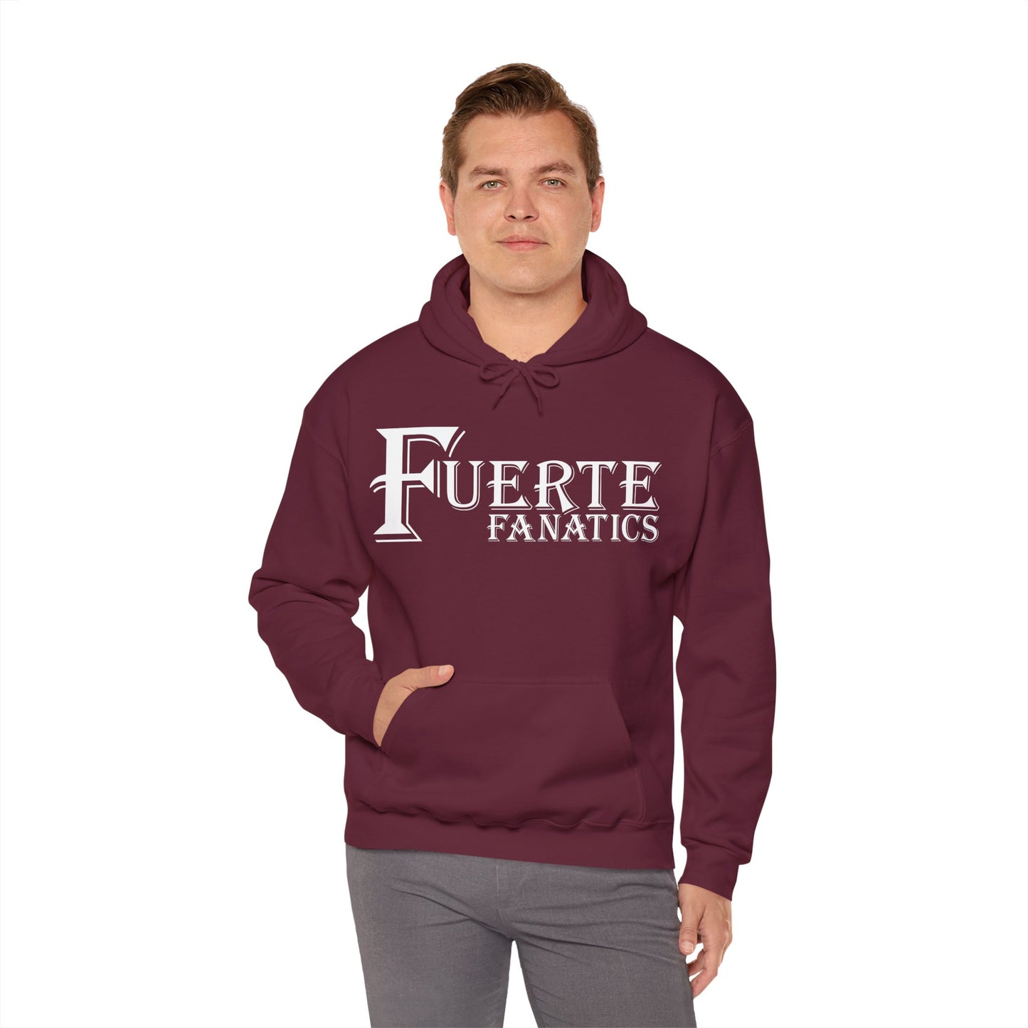 Fuerte Fanatics Gilden 18500 Hoodie with Front Logo