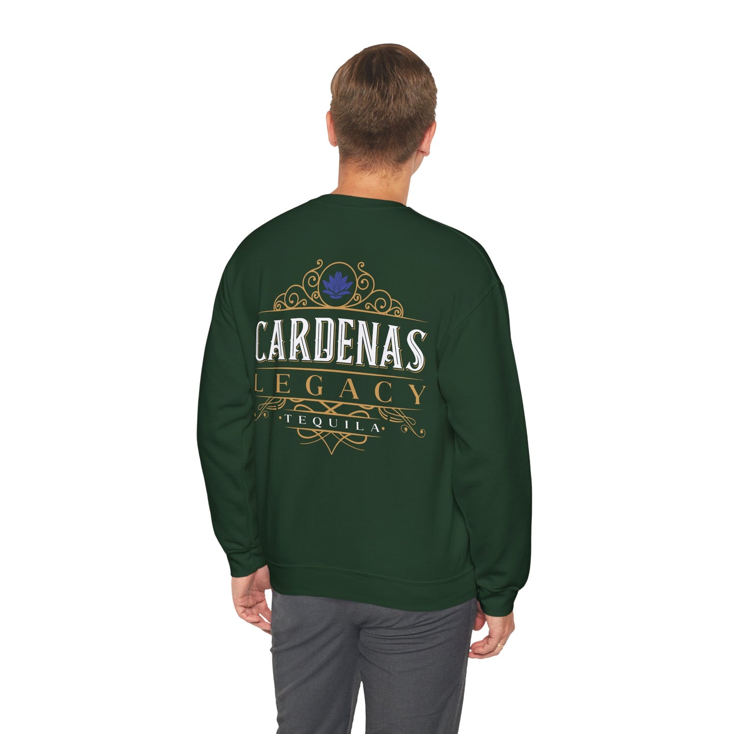 Cardenas Legacy Tequila Gilden 18000 Crewneck Sweatshirt with Front and Back Logo