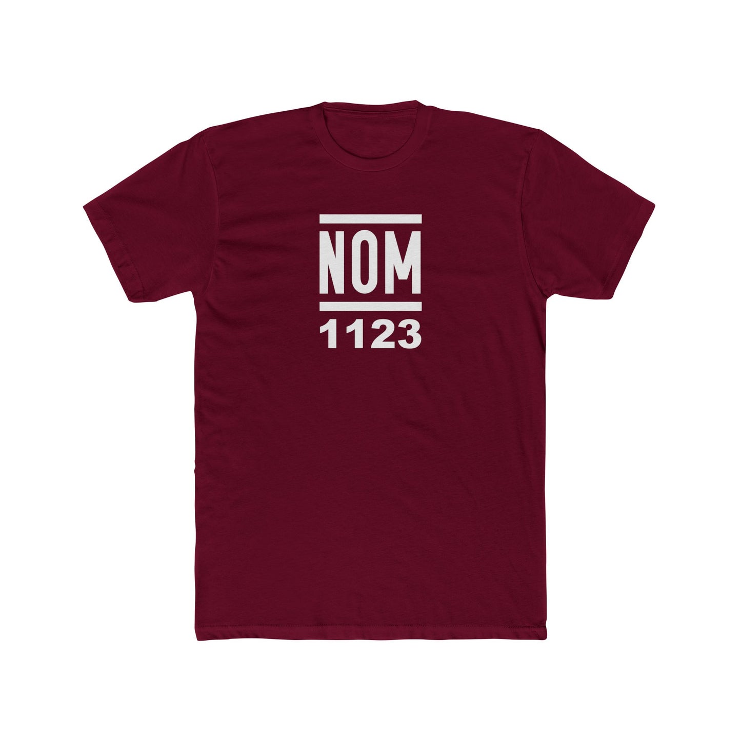 NOM 1123 Short Sleeve Next Level 3600 T-Shirt with Front Centered Logo