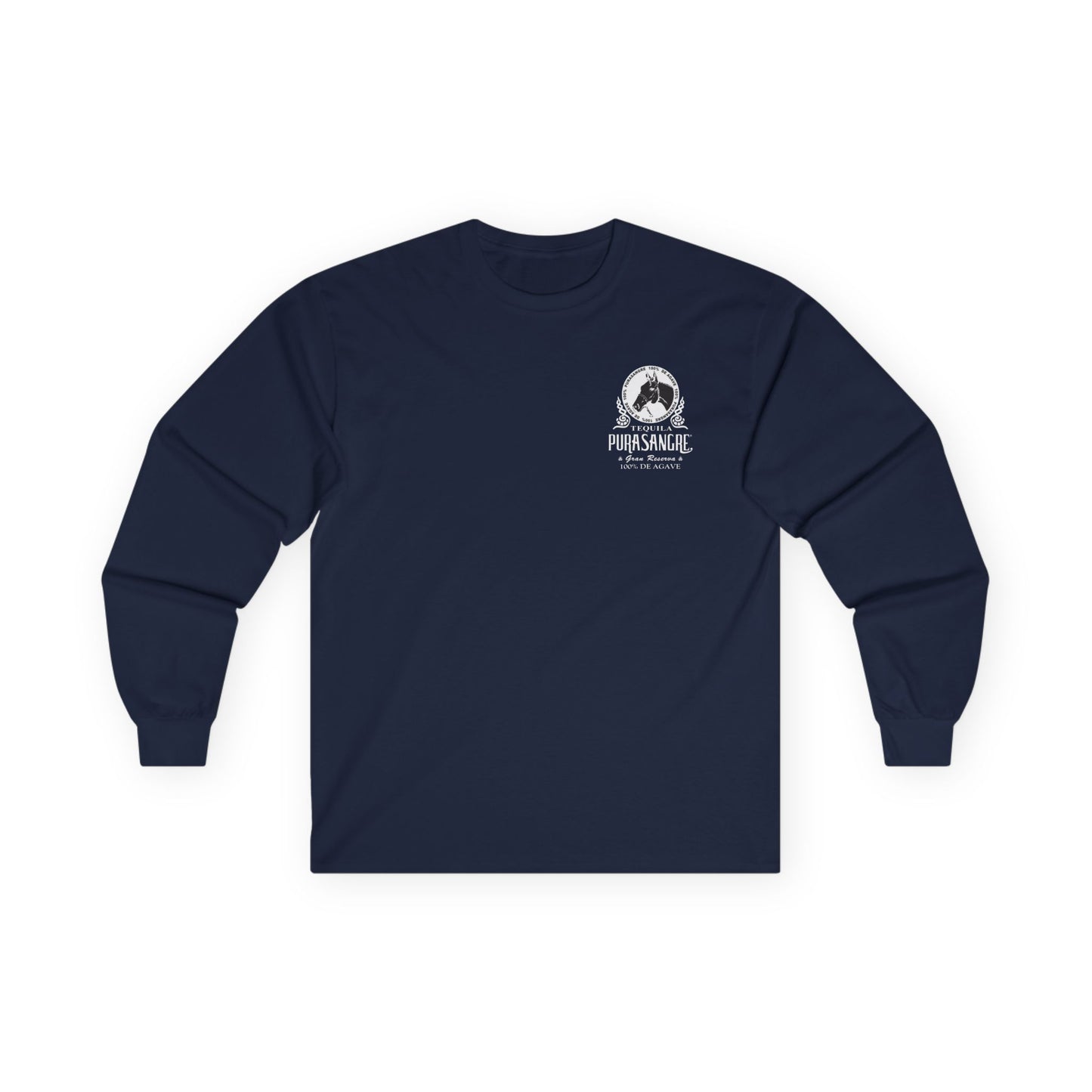 Purasangre Tequila Long Sleeve Gildan 2400 T-Shirt with Front and Back Logo