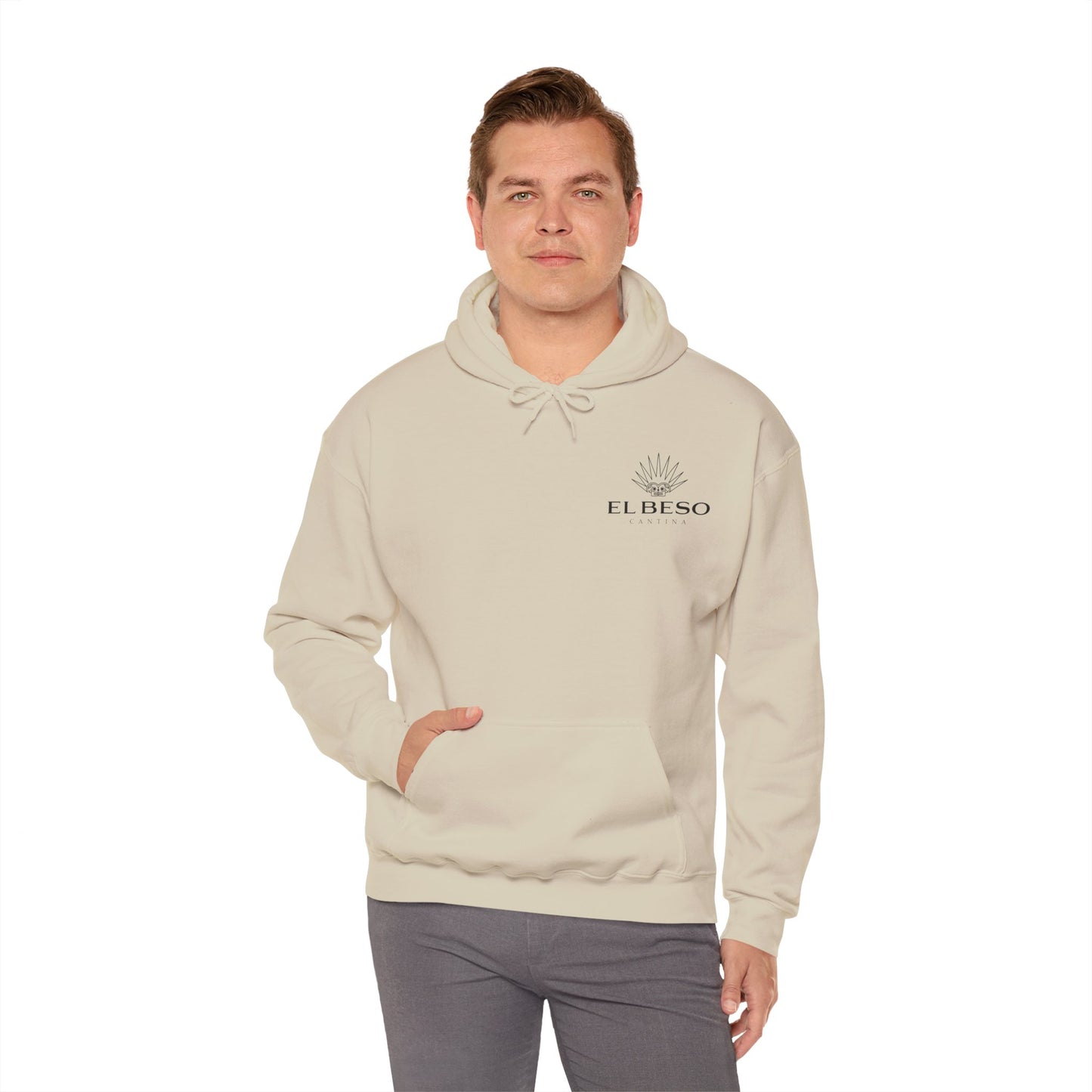 El Beso Cantina Gilden 18500 Hoodie with Front and Back Logo