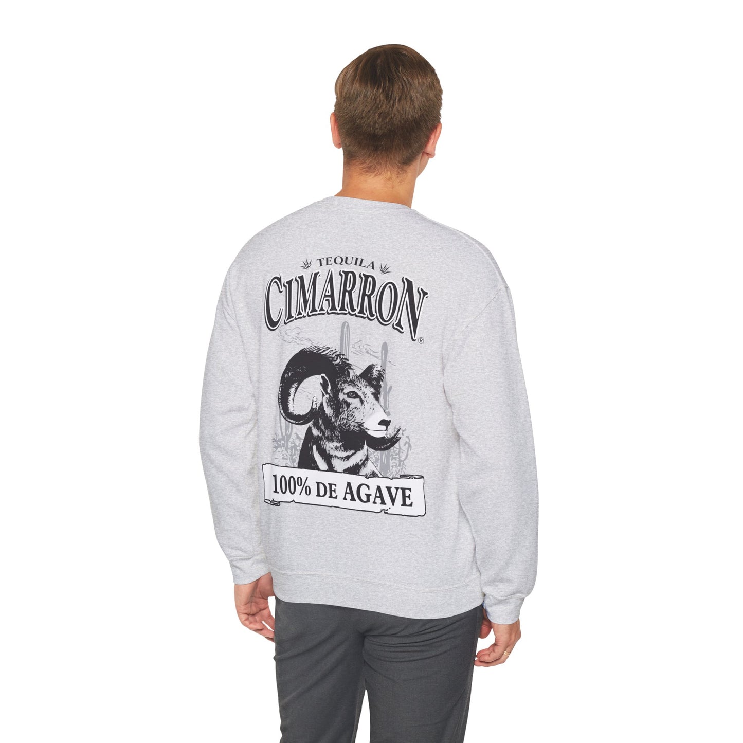 Cimarron Tequila Gilden 18000 Crewneck Sweatshirt with Front and Back Logo