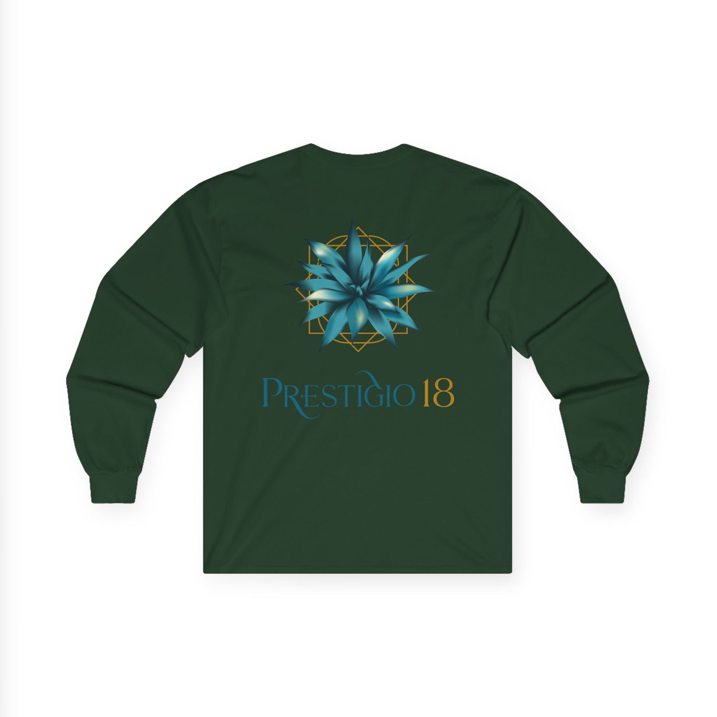 Prestigio 18 Tequila Long Sleeve Gildan 2400 T-Shirt with Front and Back Logo