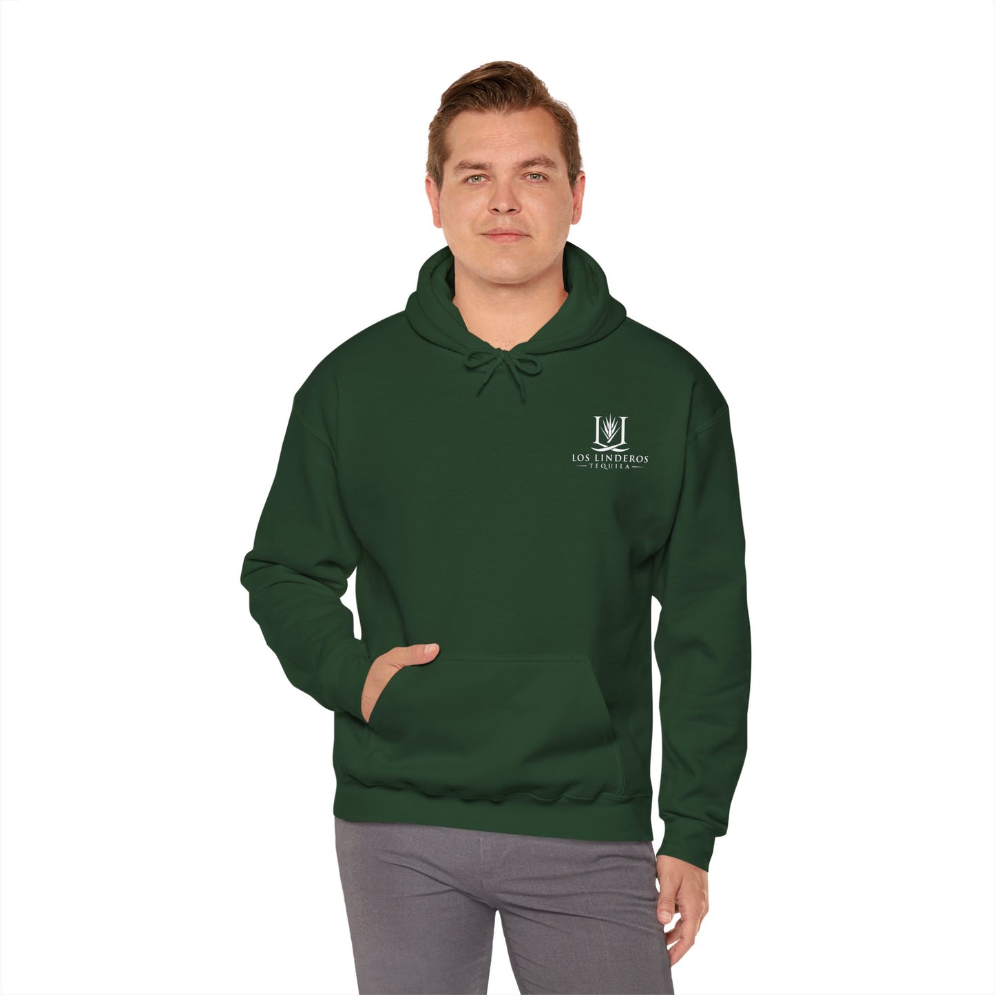 Los Linderos Tequila Gilden 18500 Hoodie with Front and Back Logo