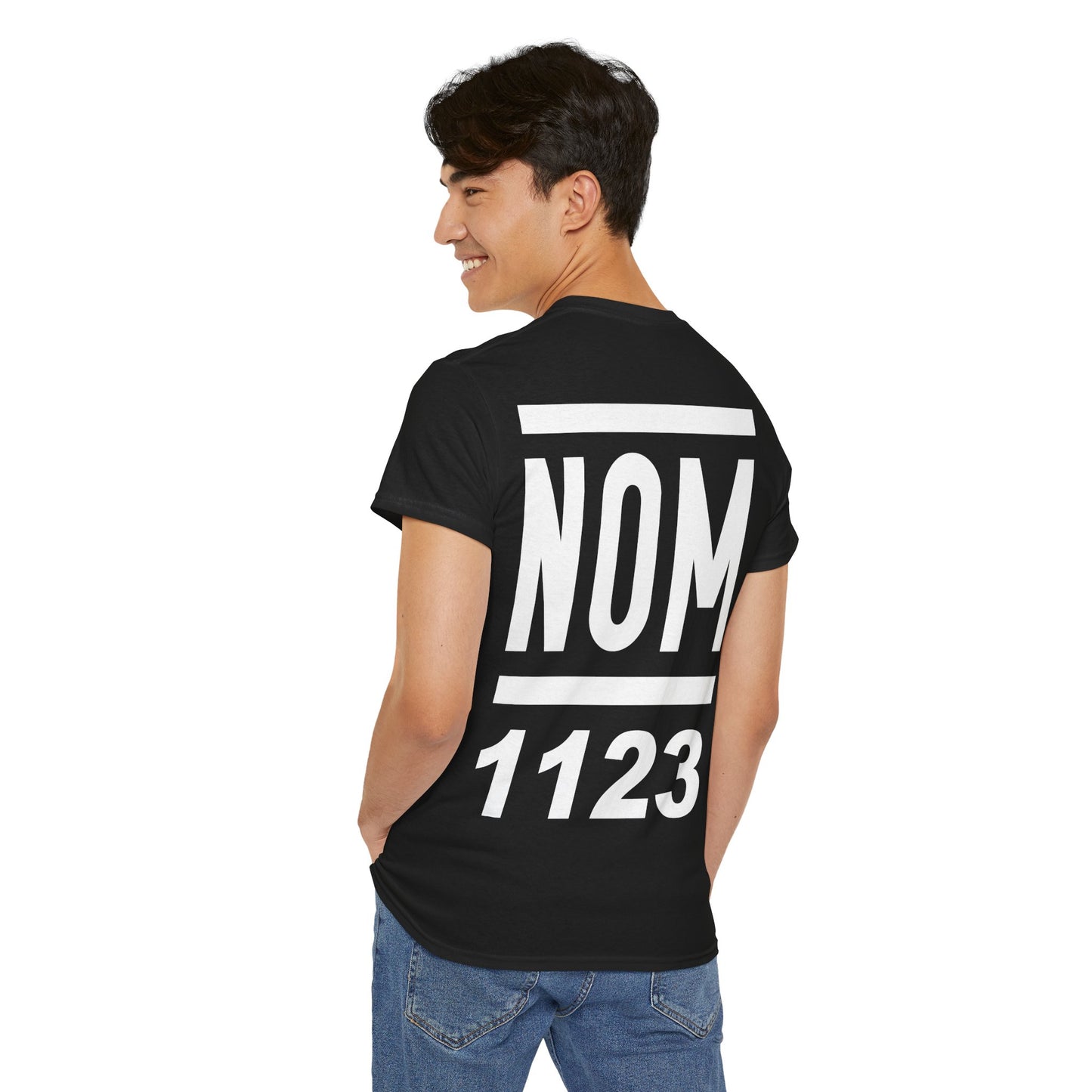 NOM 1123 Short Sleeve Gildan 5000 T-Shirt with Front and Back Logo