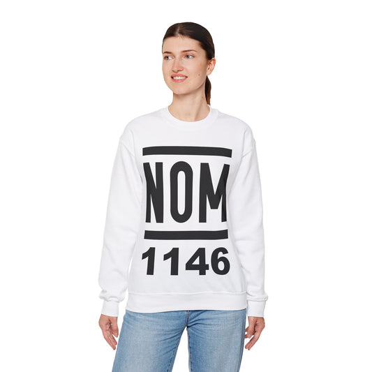 NOM 1146 Gilden 18000 Crewneck Sweatshirt with Front Logo