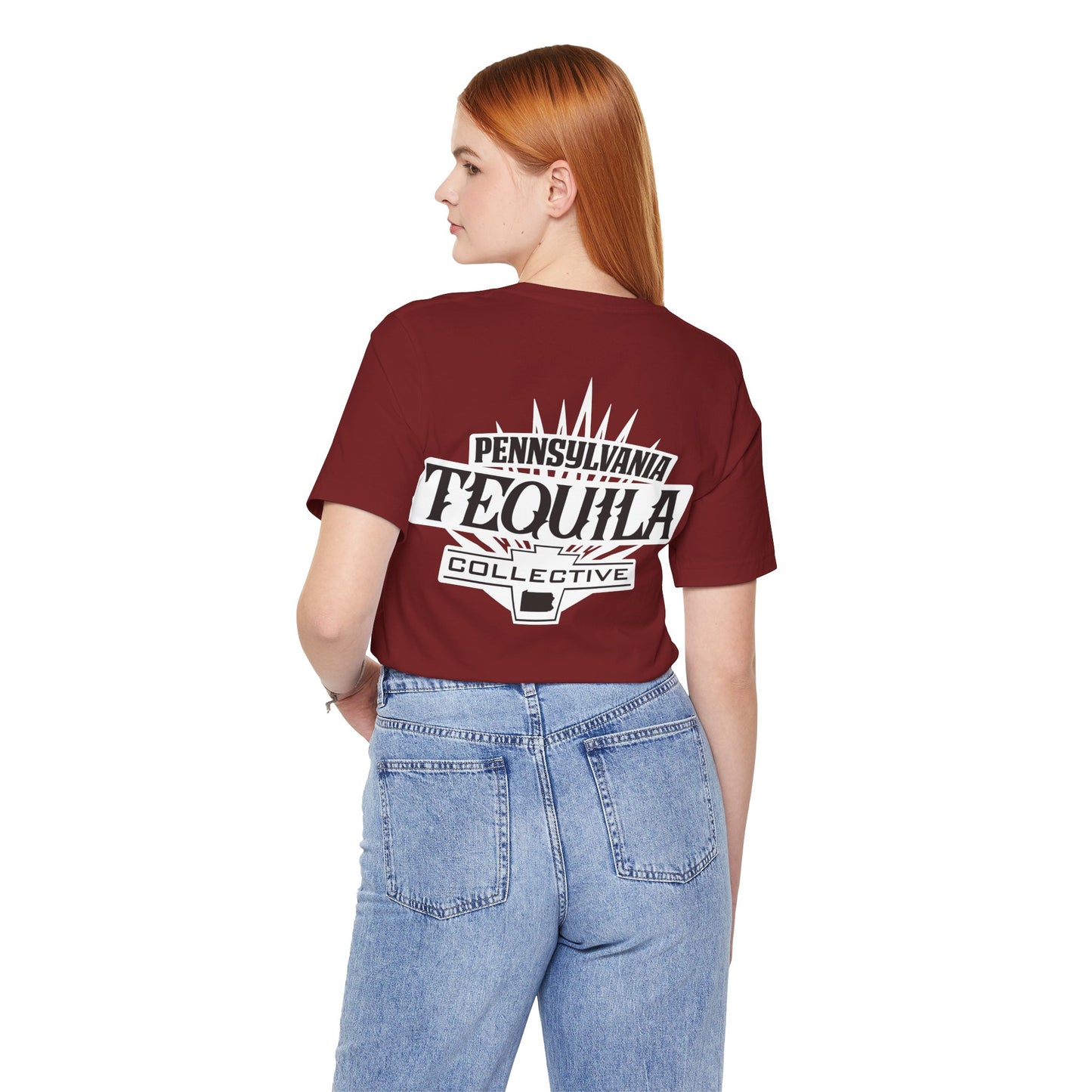 Pennsylvania Tequila Collective Short Sleeve Bella+Canvas 3001 T-Shirt with Front and Back Logo