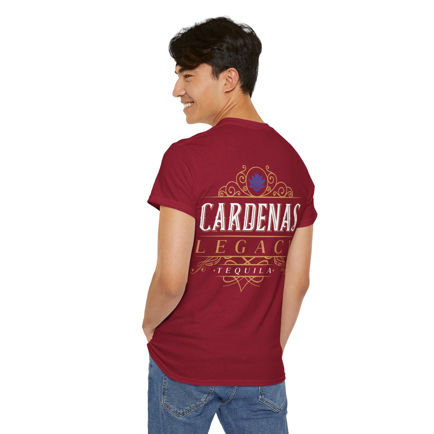 Cardenas Legacy Tequila Short Sleeve Gildan 5000 T-Shirt with Front and Back Logo