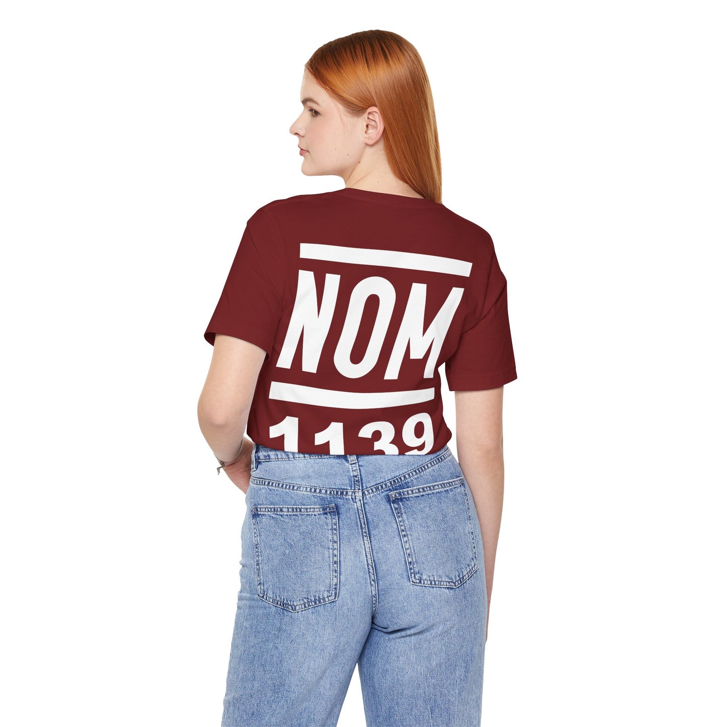 NOM 1139 Short Sleeve Bella+Canvas 3001 T-Shirt with Front and Back Logo