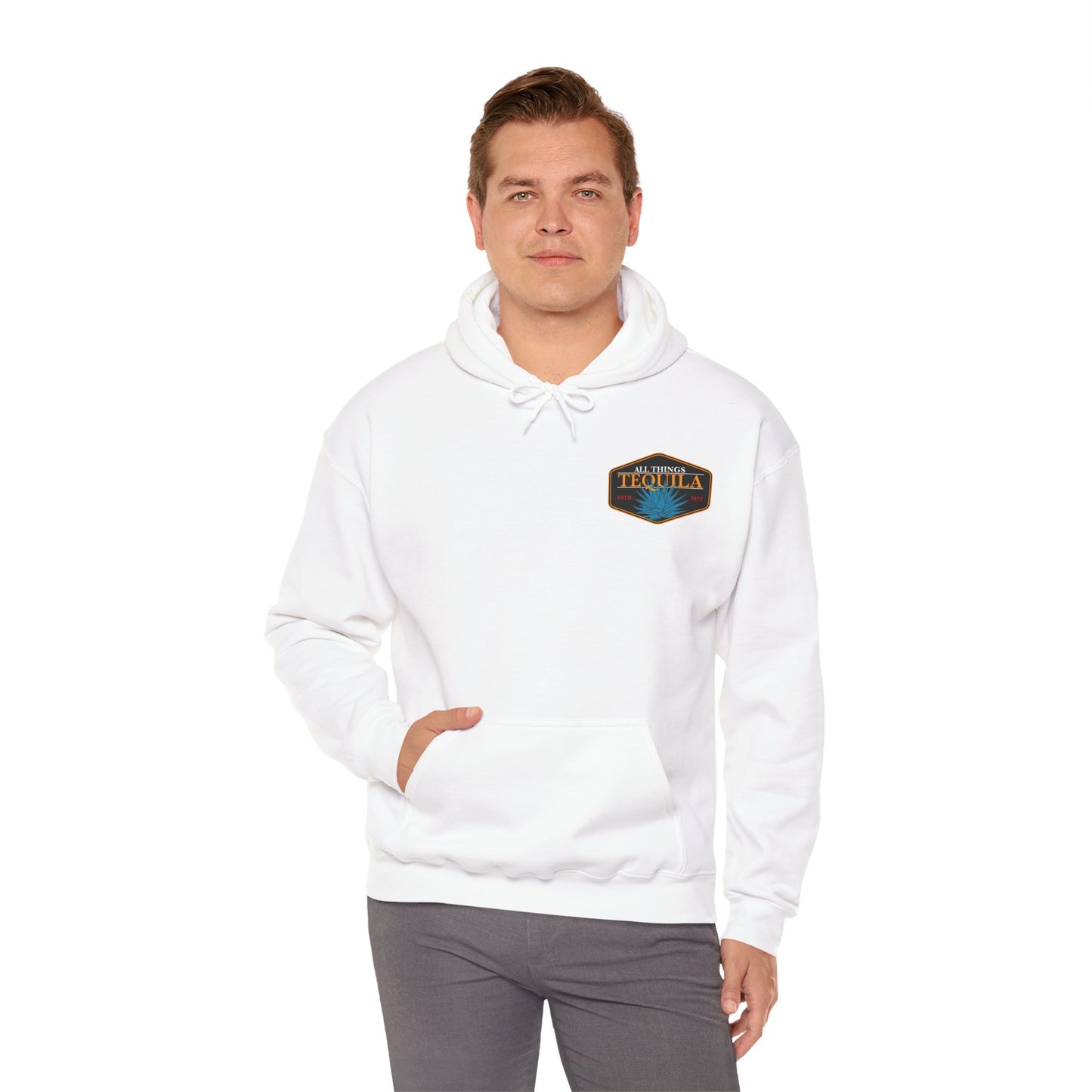 All Things Tequila Gilden 18500 Hoodie with Front and Back Logo