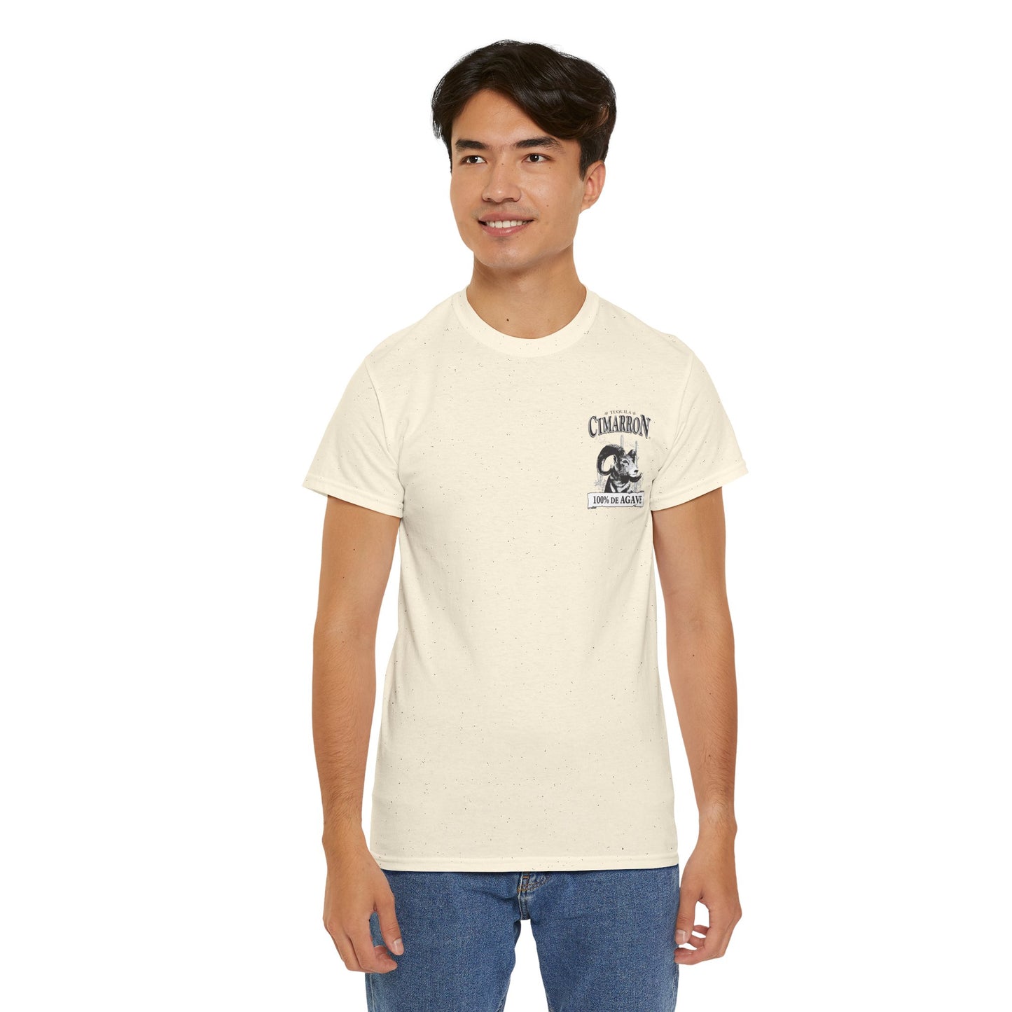 Cimarron Tequila Short Sleeve Gildan 5000 T-Shirt with Front and Back Logo