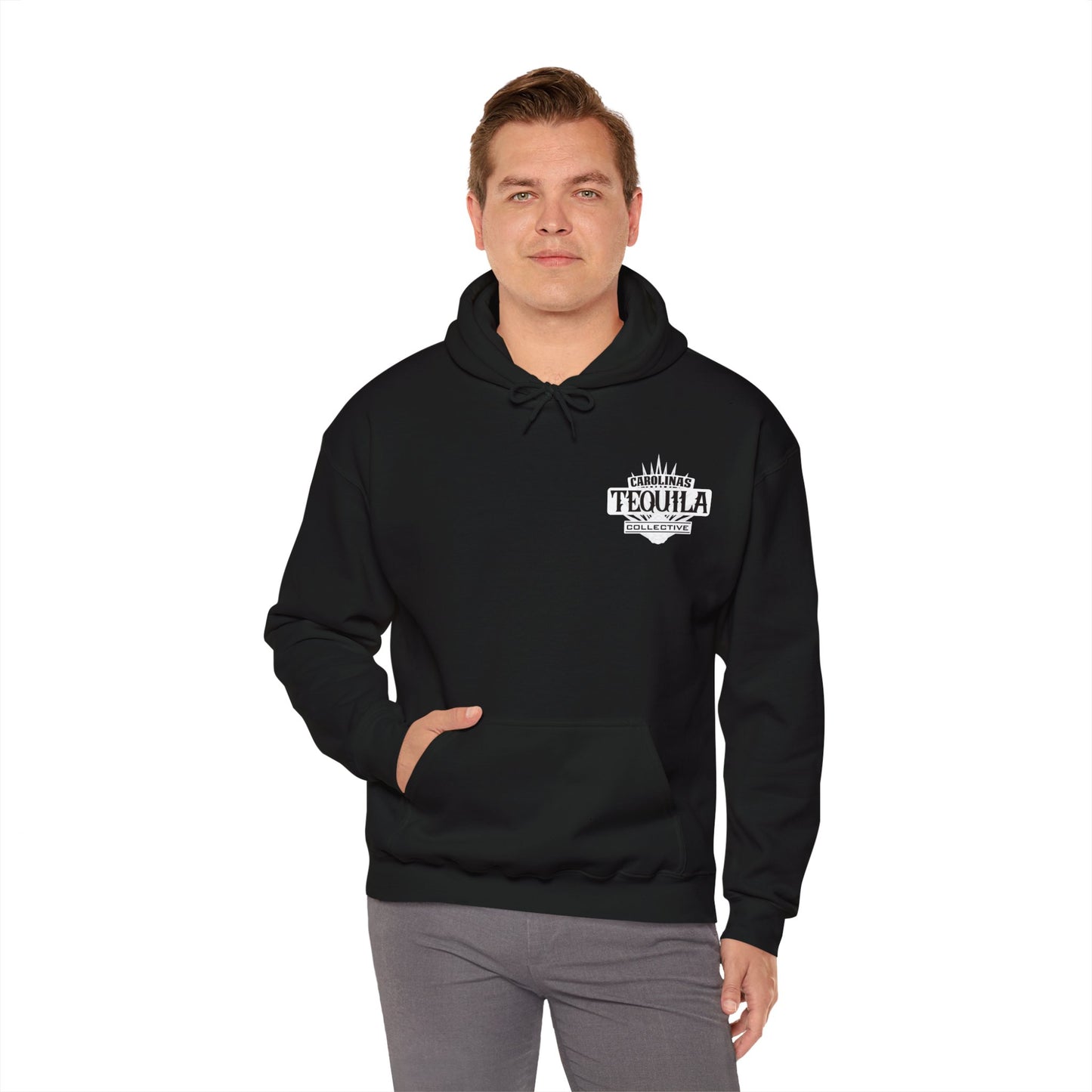 Carolinas Tequila Collective Gilden 18500 Hoodie with Front and Back Logo