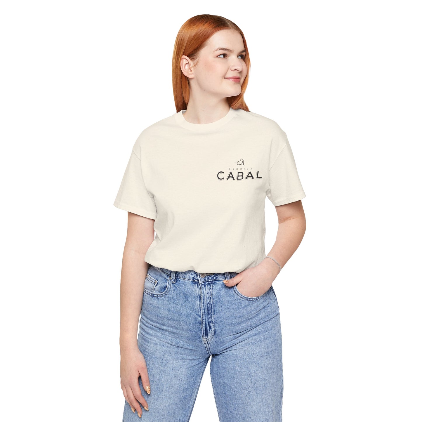 Cabal Tequila Short Sleeve Bella+Canvas 3001 T-Shirt with Front and Back Logo