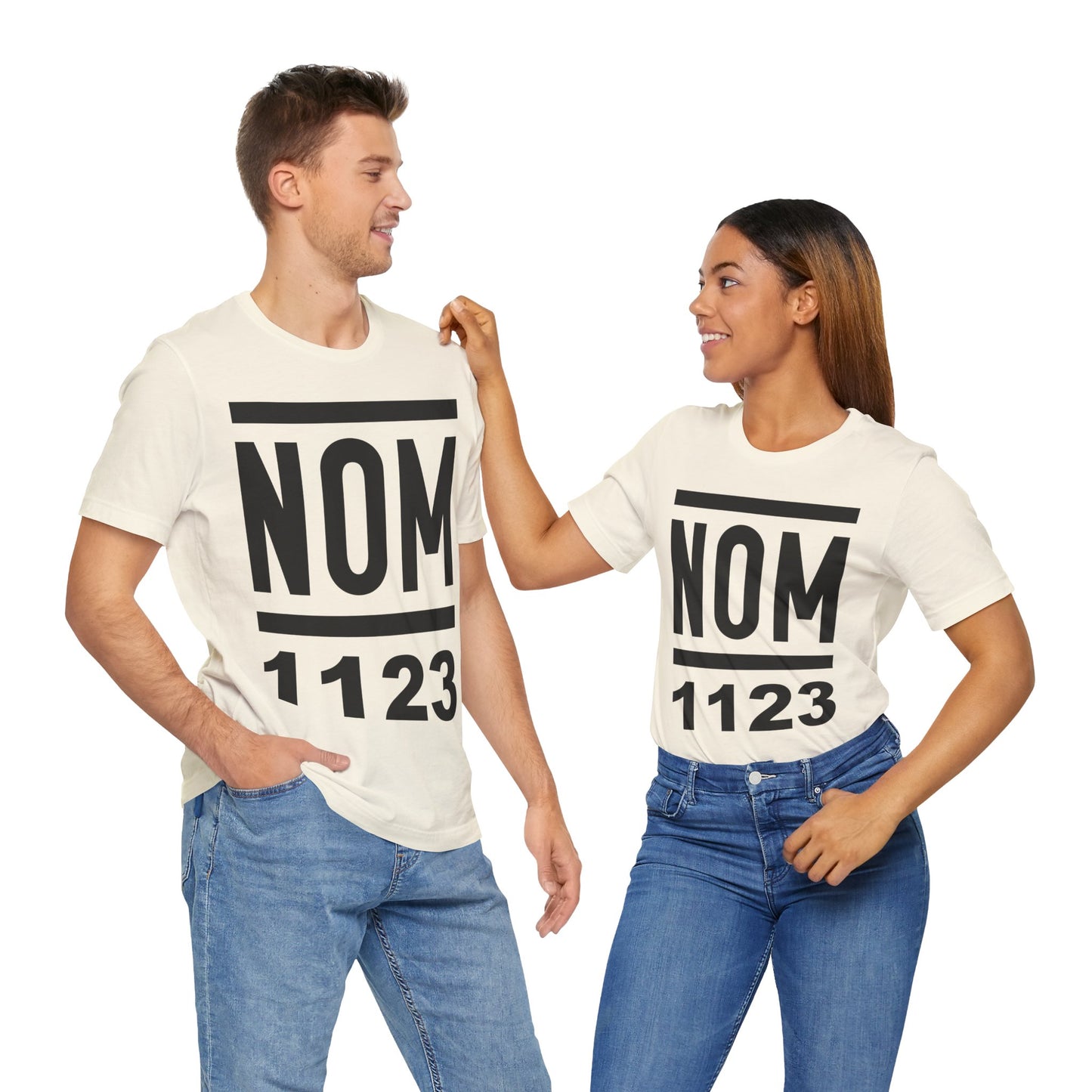 NOM 1123 Short Sleeve Bella+Canvas 3001 T-Shirt with Front Logo