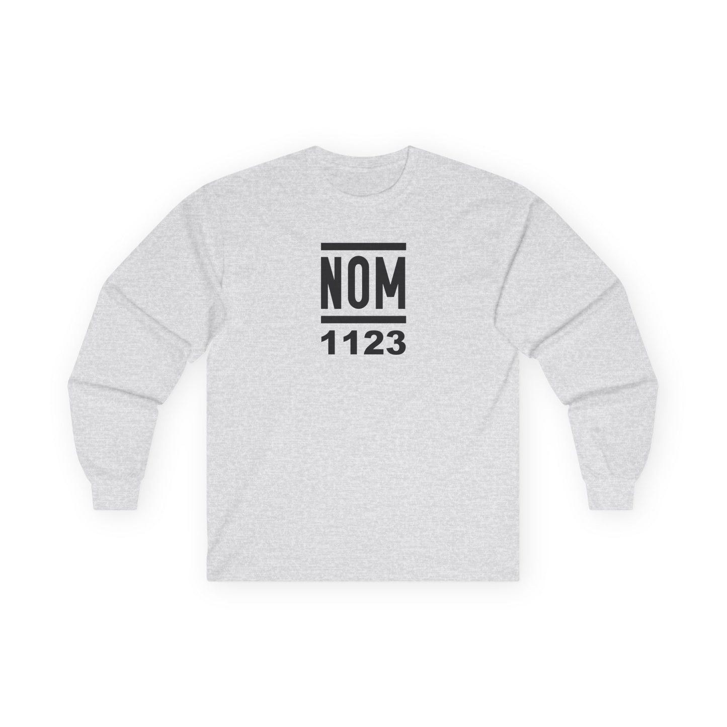 NOM 1123 Long Sleeve Gildan 2400 T-Shirt with Front Centered Logo