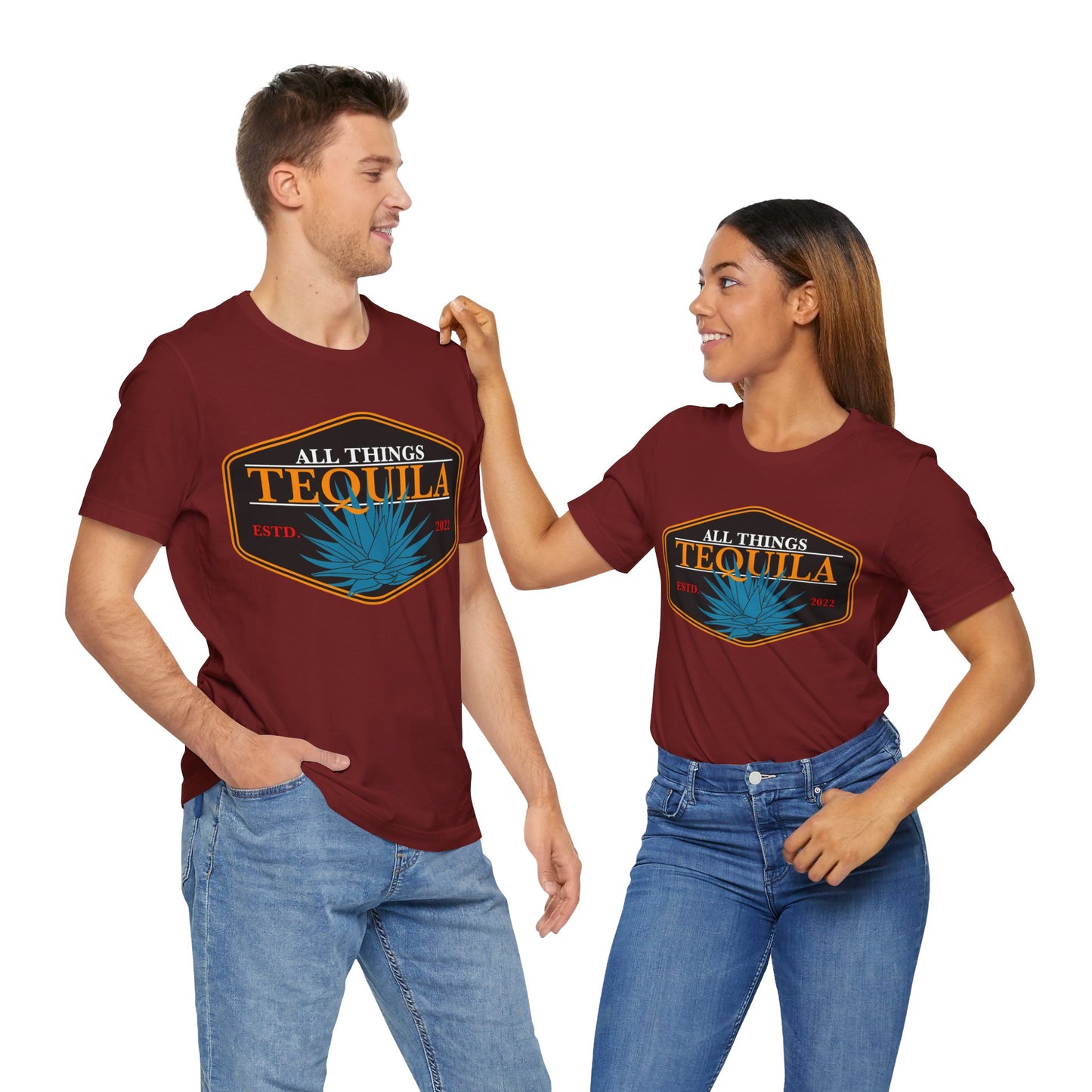 All Things Tequila Short Sleeve Bella+Canvas 3001 T-Shirt with Front Logo