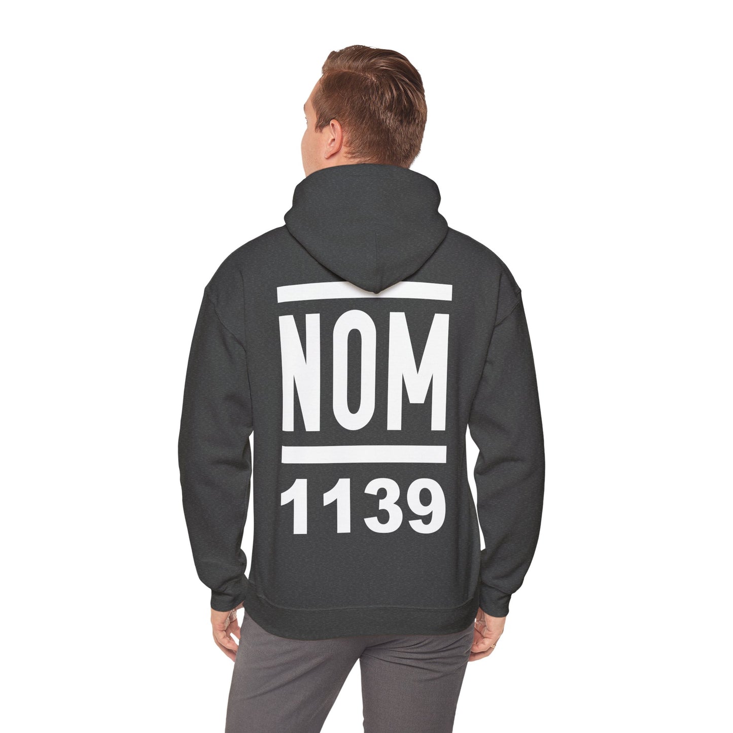 NOM 1139 Gilden 18500 Hoodie with Front and Back Logo