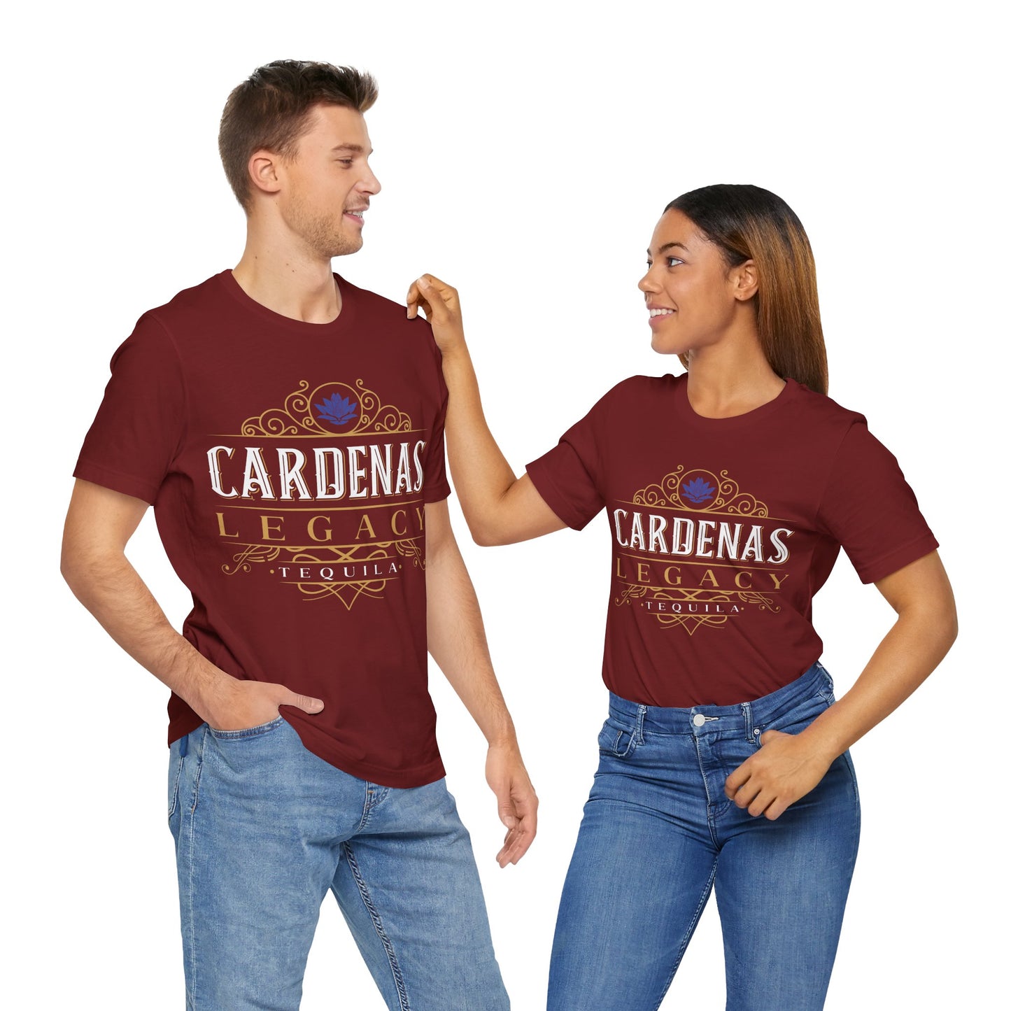 Cardenas Legacy Tequila Short Sleeve Bella+Canvas 3001 T-Shirt with Front Logo