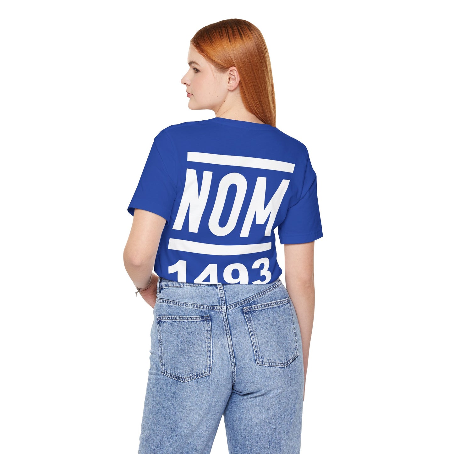 NOM 1493 Short Sleeve Bella+Canvas 3001 T-Shirt with Front and Back Logo