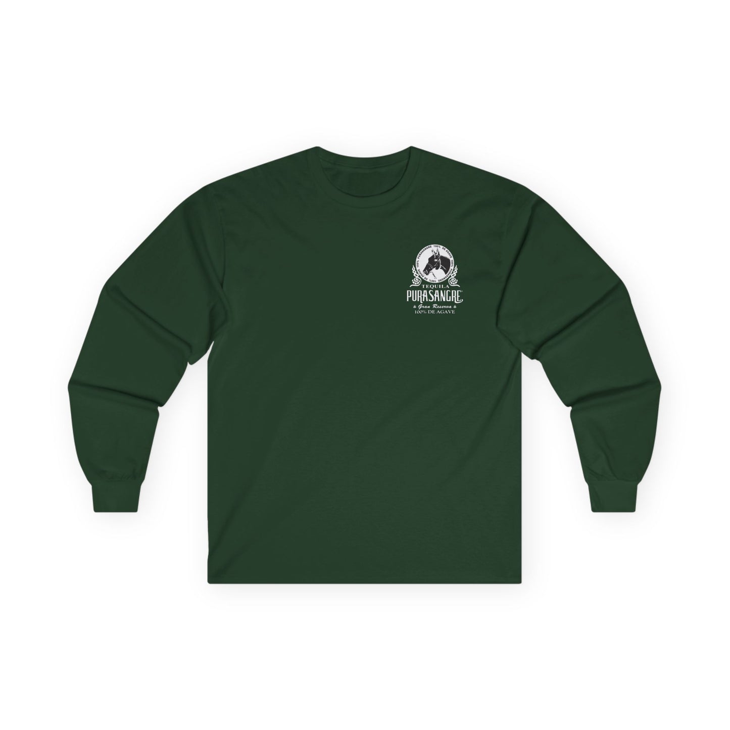 Purasangre Tequila Long Sleeve Gildan 2400 T-Shirt with Front and Back Logo