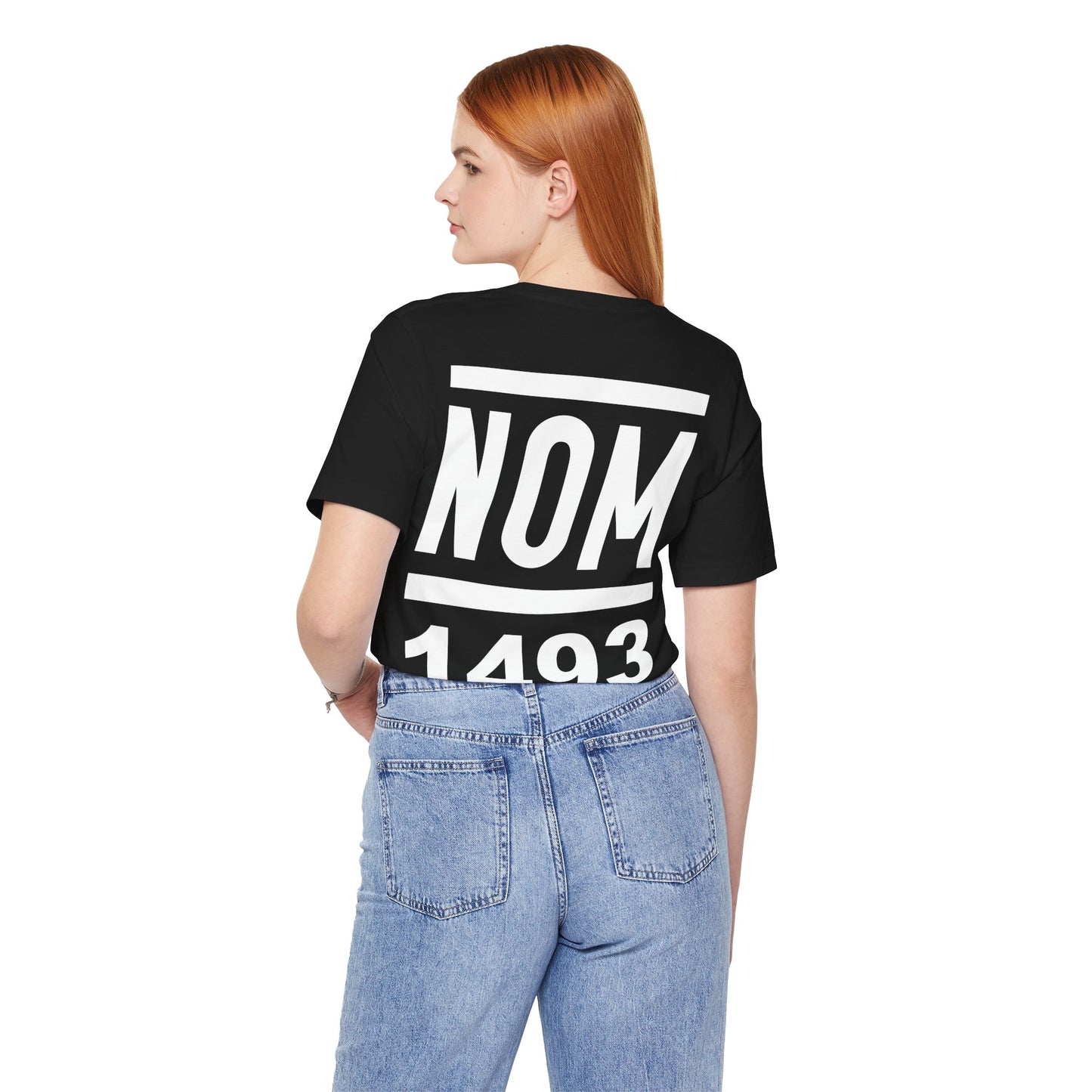 NOM 1493 Short Sleeve Bella+Canvas 3001 T-Shirt with Front and Back Logo