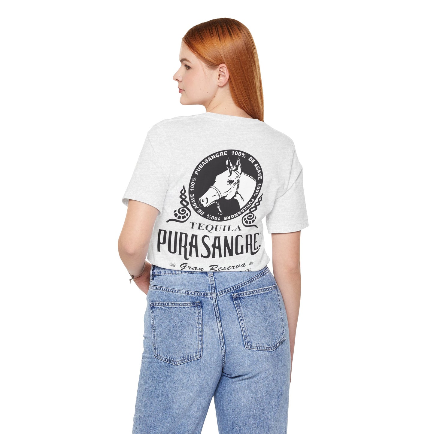 Purasangre Tequila Short Sleeve Bella+Canvas 3001 T-Shirt with Front and Back Logo