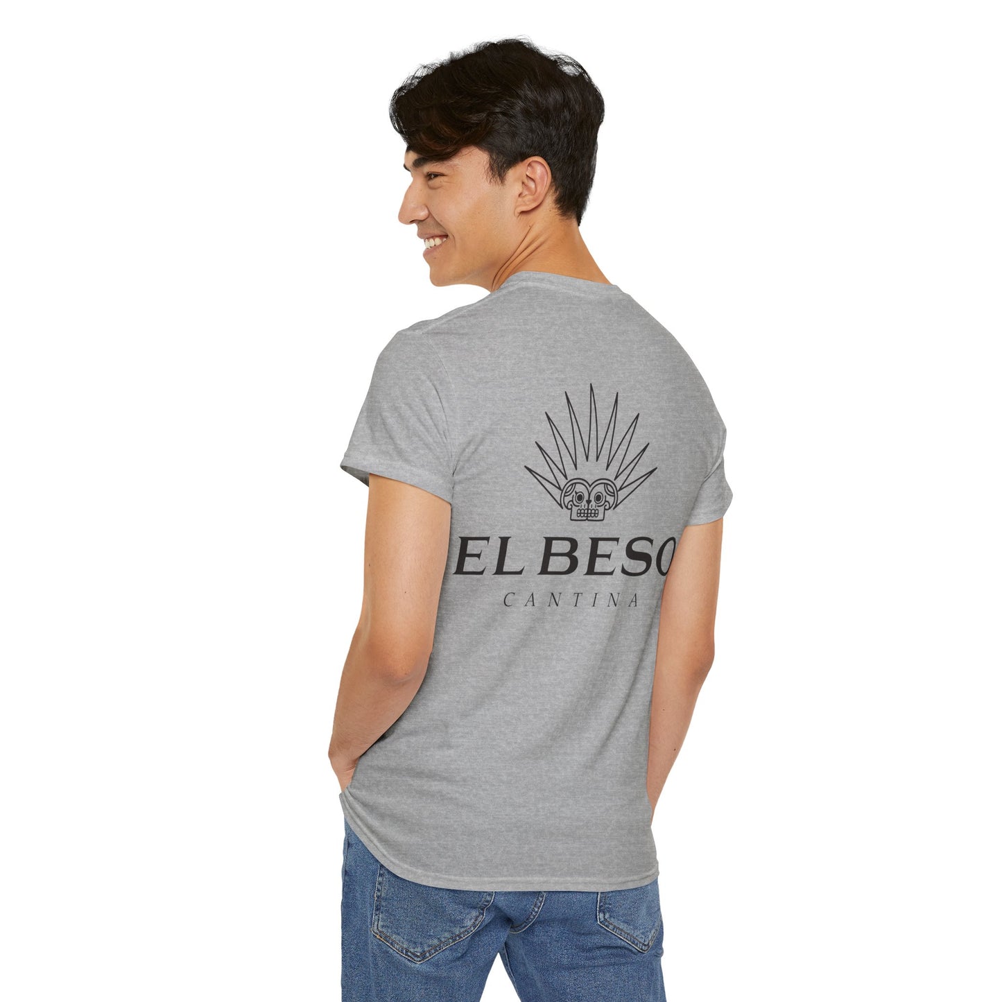 El Beso Cantina Short Sleeve Gildan 5000 T-Shirt with Front and Back Logo