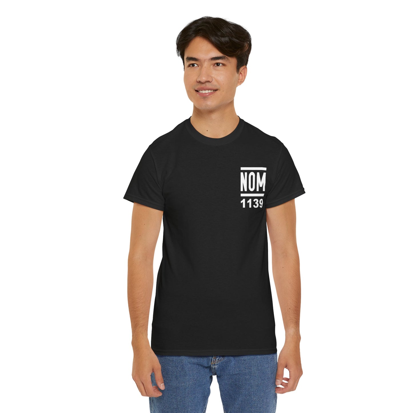 NOM 1139 Short Sleeve Gildan 5000 T-Shirt with Front and Back Logo