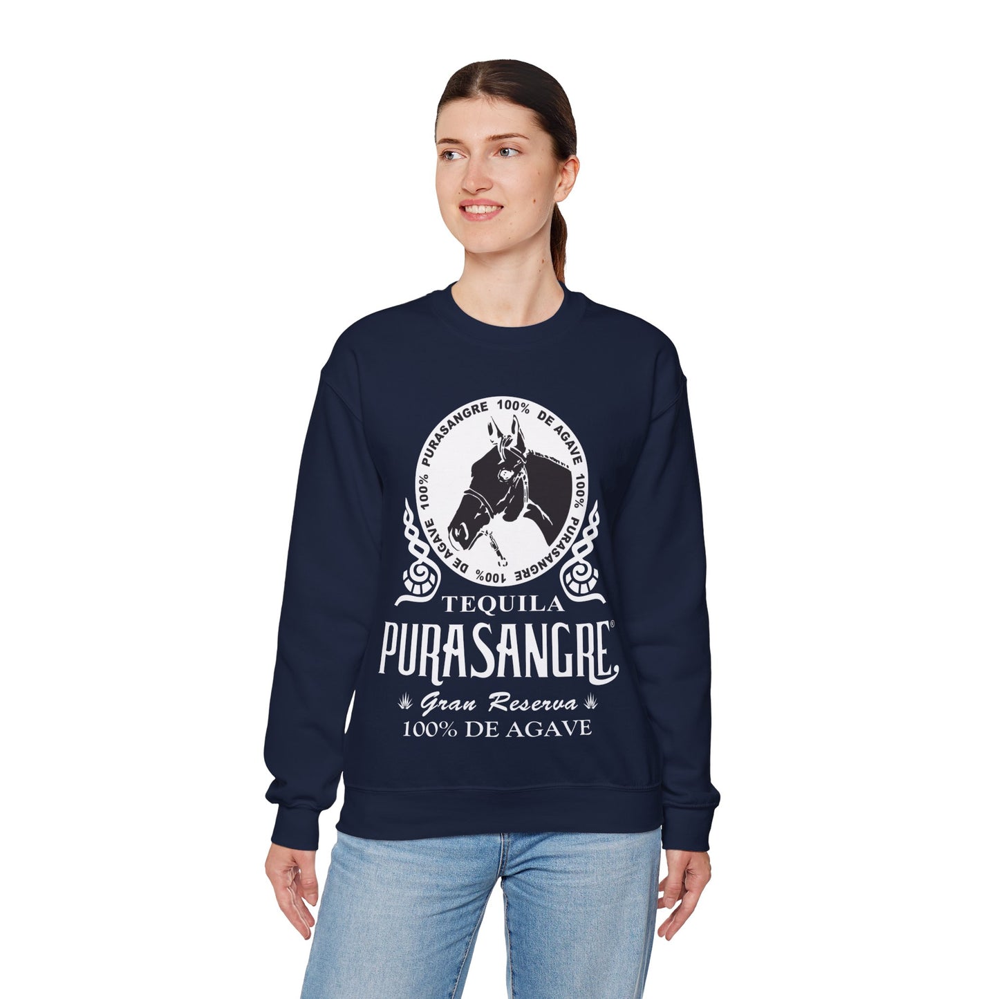 Purasangre Tequila Gilden 18000 Crewneck Sweatshirt with Front Logo