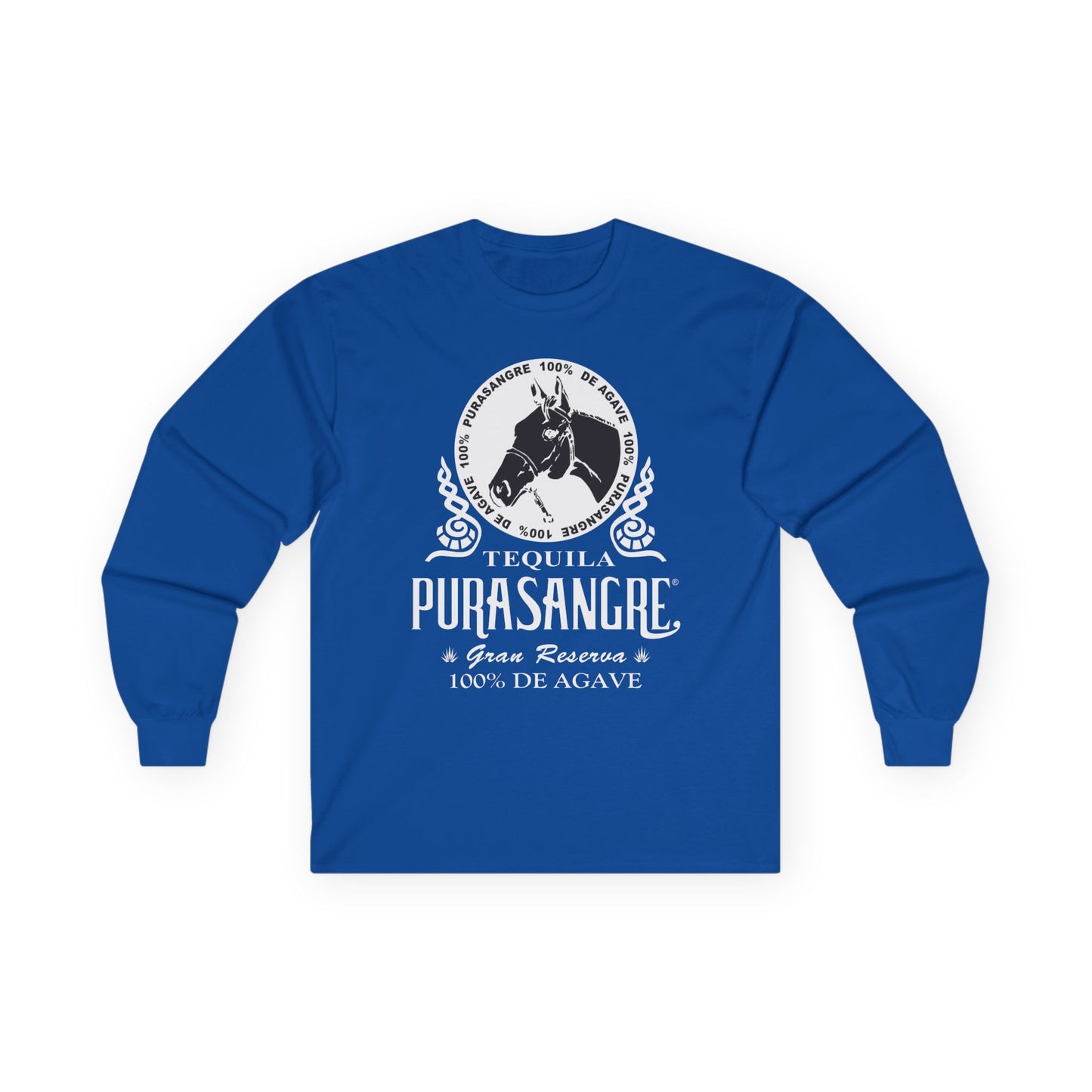 Purasangre Tequila Long Sleeve Gildan 2400 T-Shirt with Front Logo