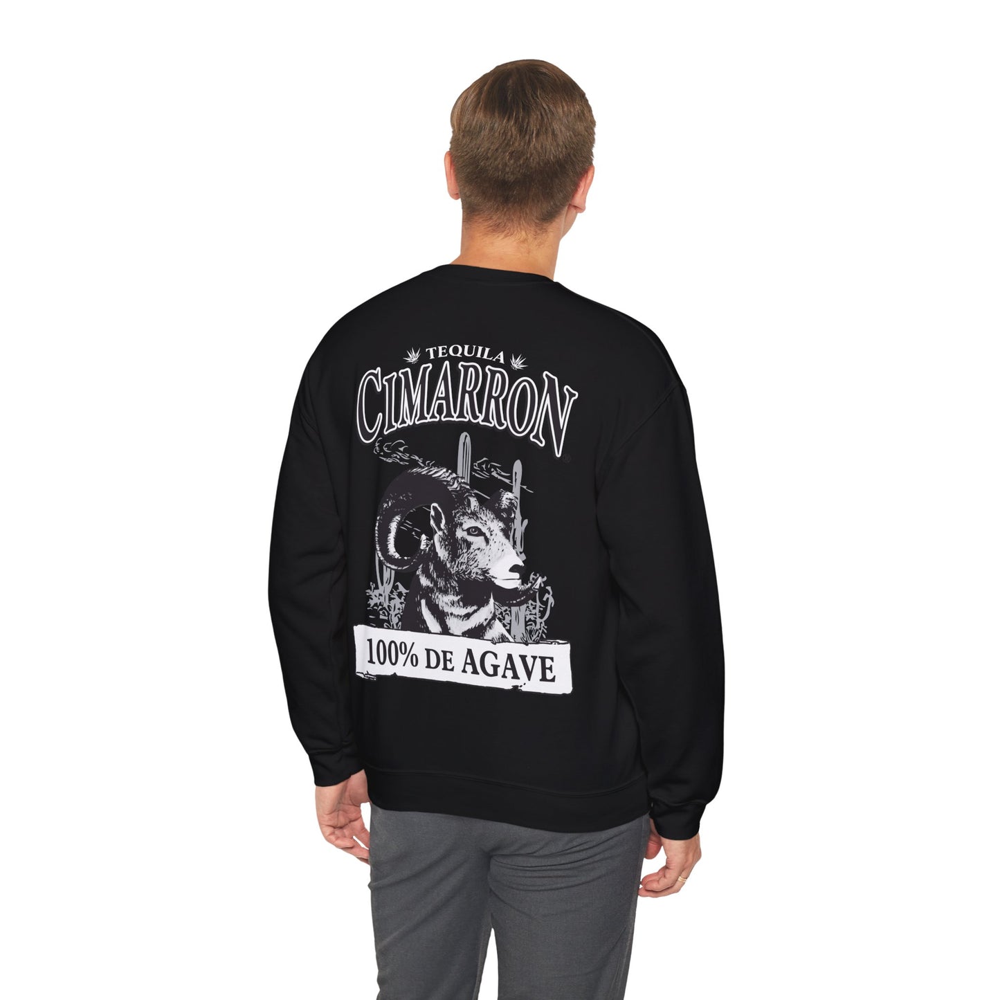 Cimarron Tequila Gilden 18000 Crewneck Sweatshirt with Front and Back Logo