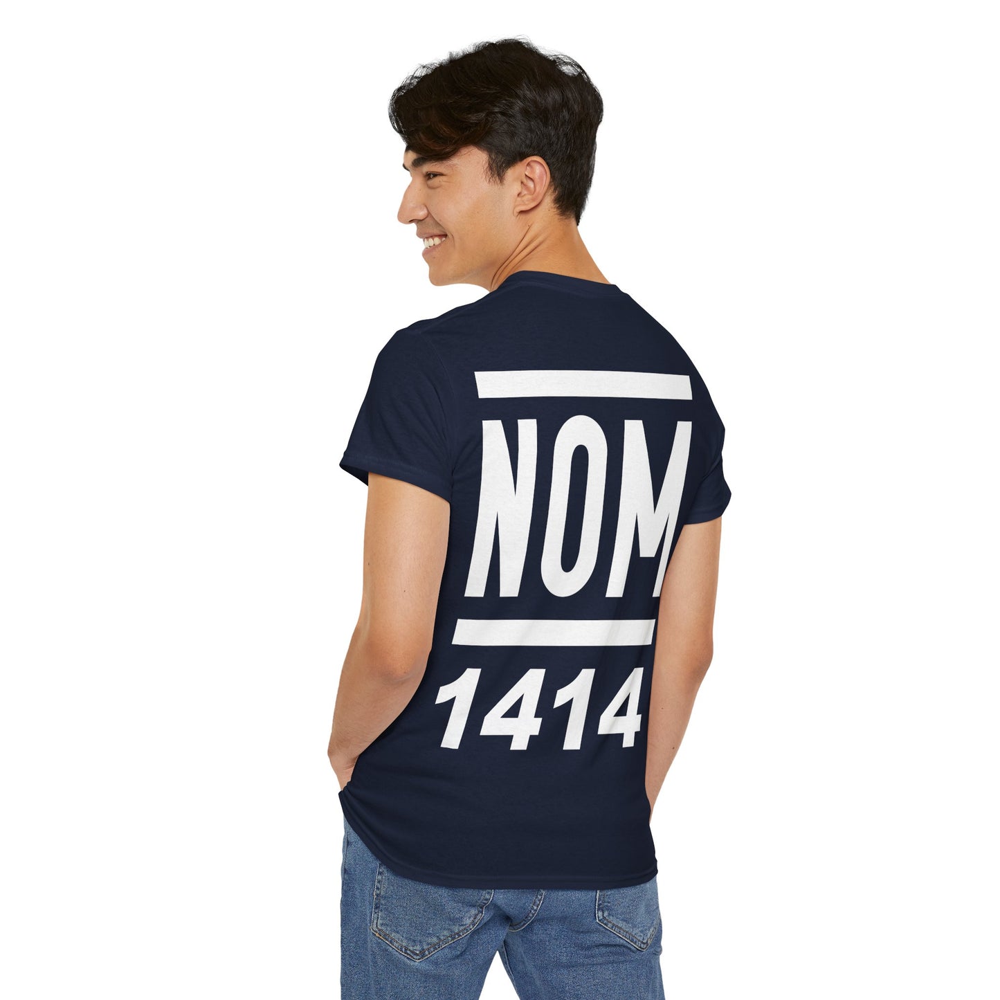 NOM 1414 Short Sleeve Gildan 5000 T-Shirt with Front and Back Logo