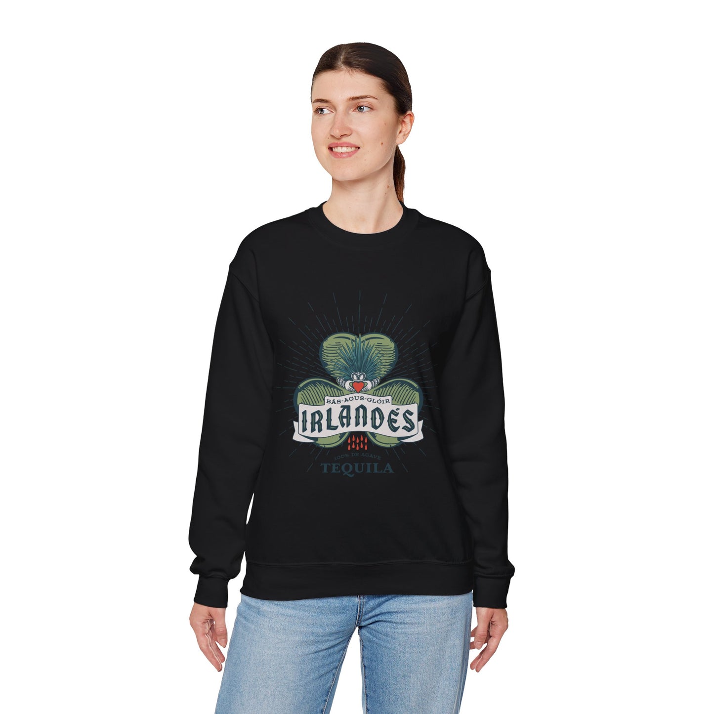 Irlande's Tequila Gilden 18000 Crewneck Sweatshirt with Front Logo