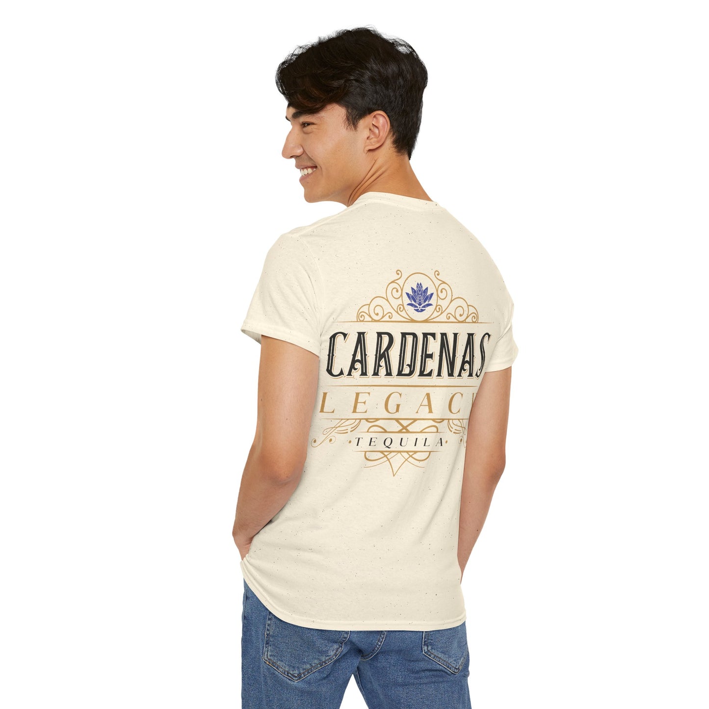 Cardenas Legacy Tequila Short Sleeve Gildan 5000 T-Shirt with Front and Back Logo