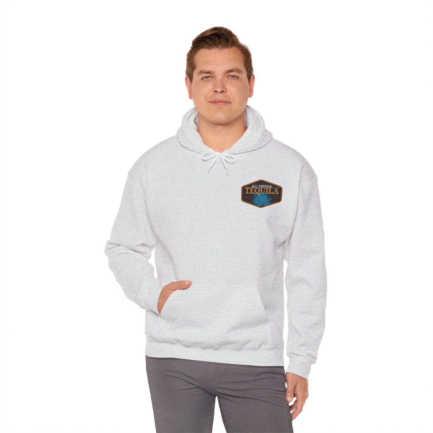 All Things Tequila Gilden 18500 Hoodie with Front and Back Logo