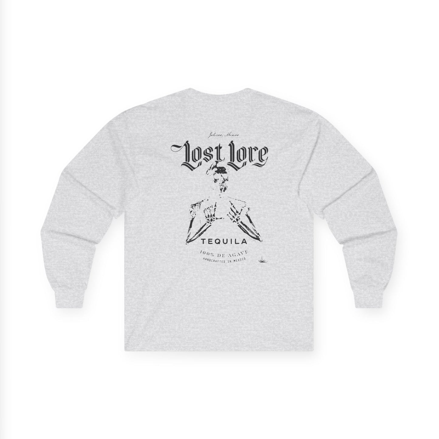 Lost Lore Tequila Miklo Agave Long Sleeve Gildan 2400 T-Shirt with Front and Back Logo