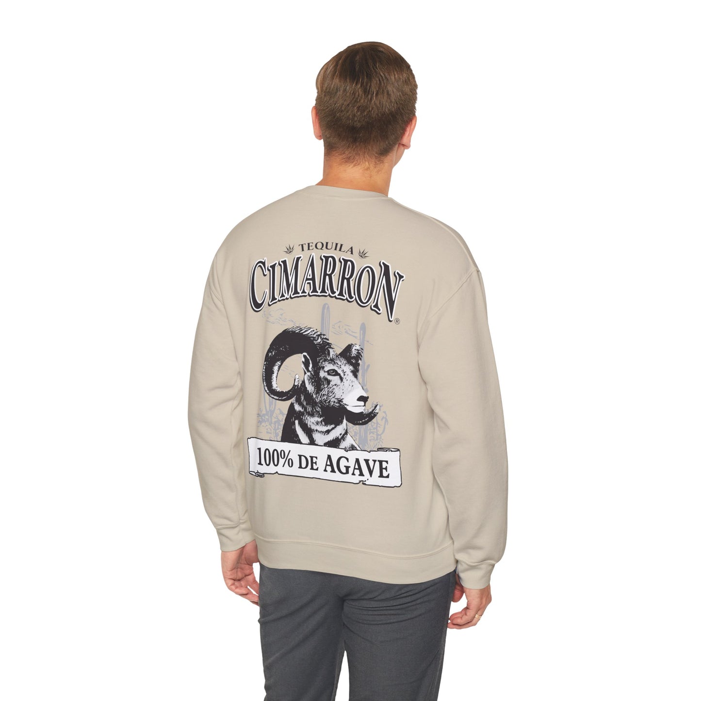 Cimarron Tequila Gilden 18000 Crewneck Sweatshirt with Front and Back Logo