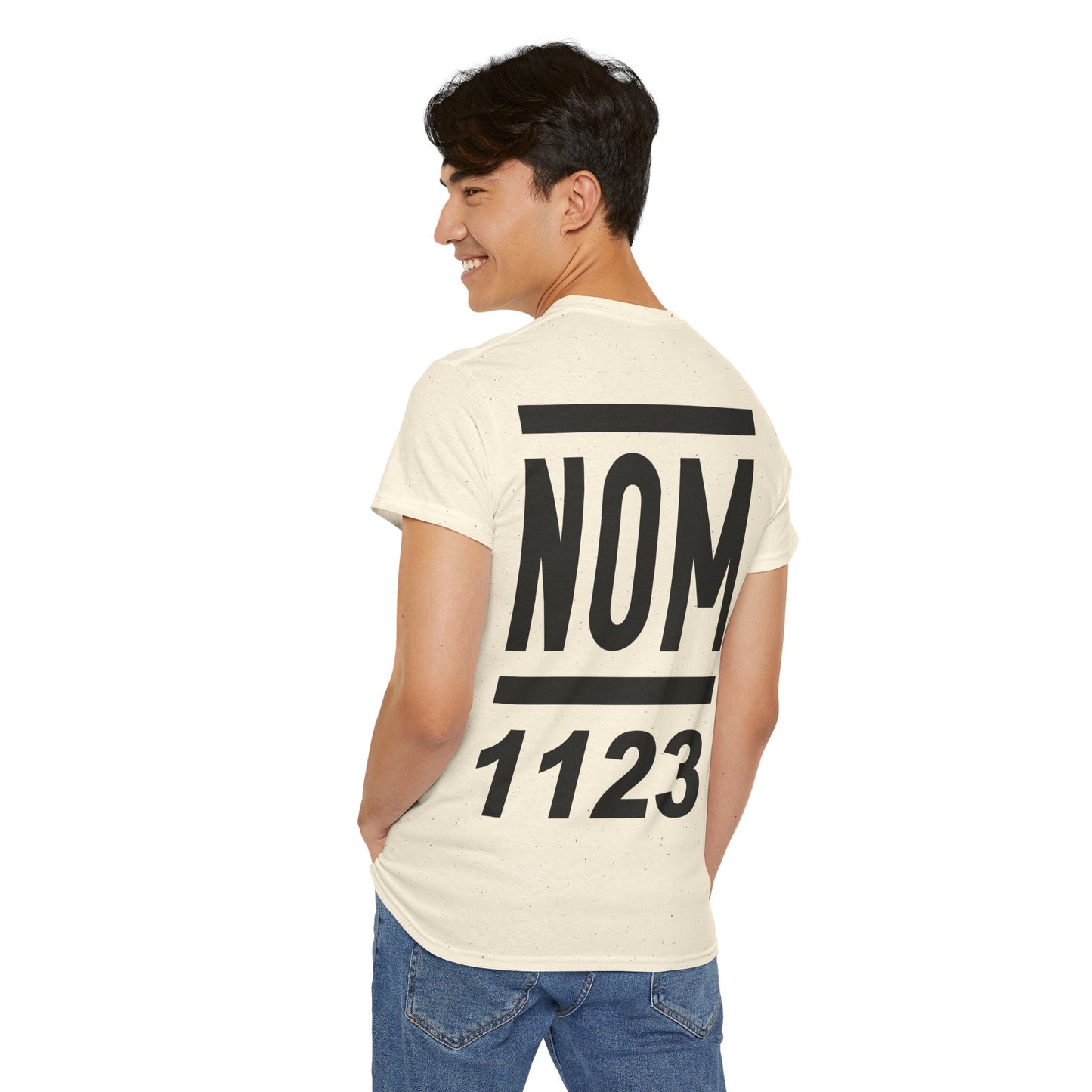 NOM 1123 Short Sleeve Gildan 5000 T-Shirt with Front and Back Logo