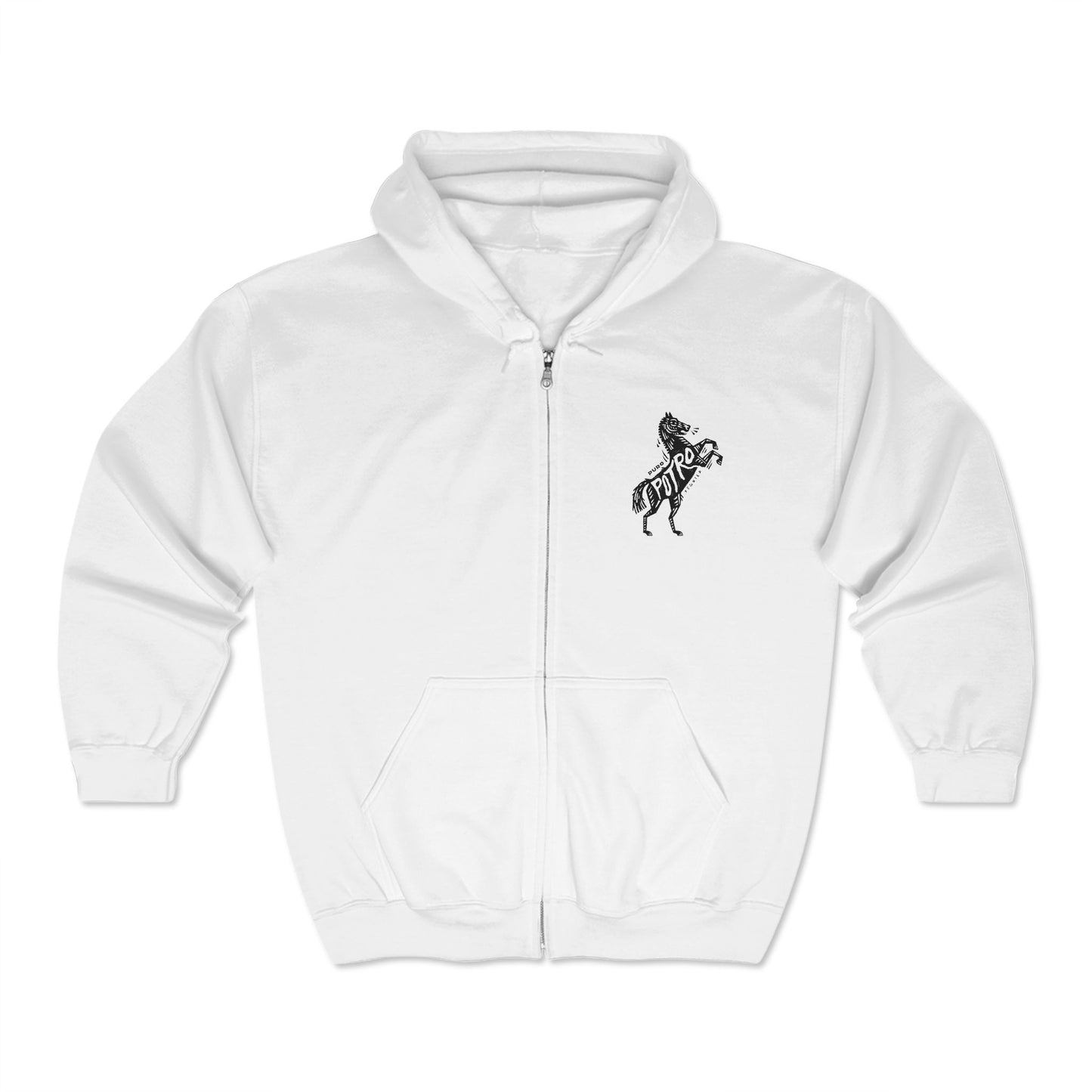 Puro Potro Tequila Gildan 18600 Zip-Up Hooded Sweatshirt